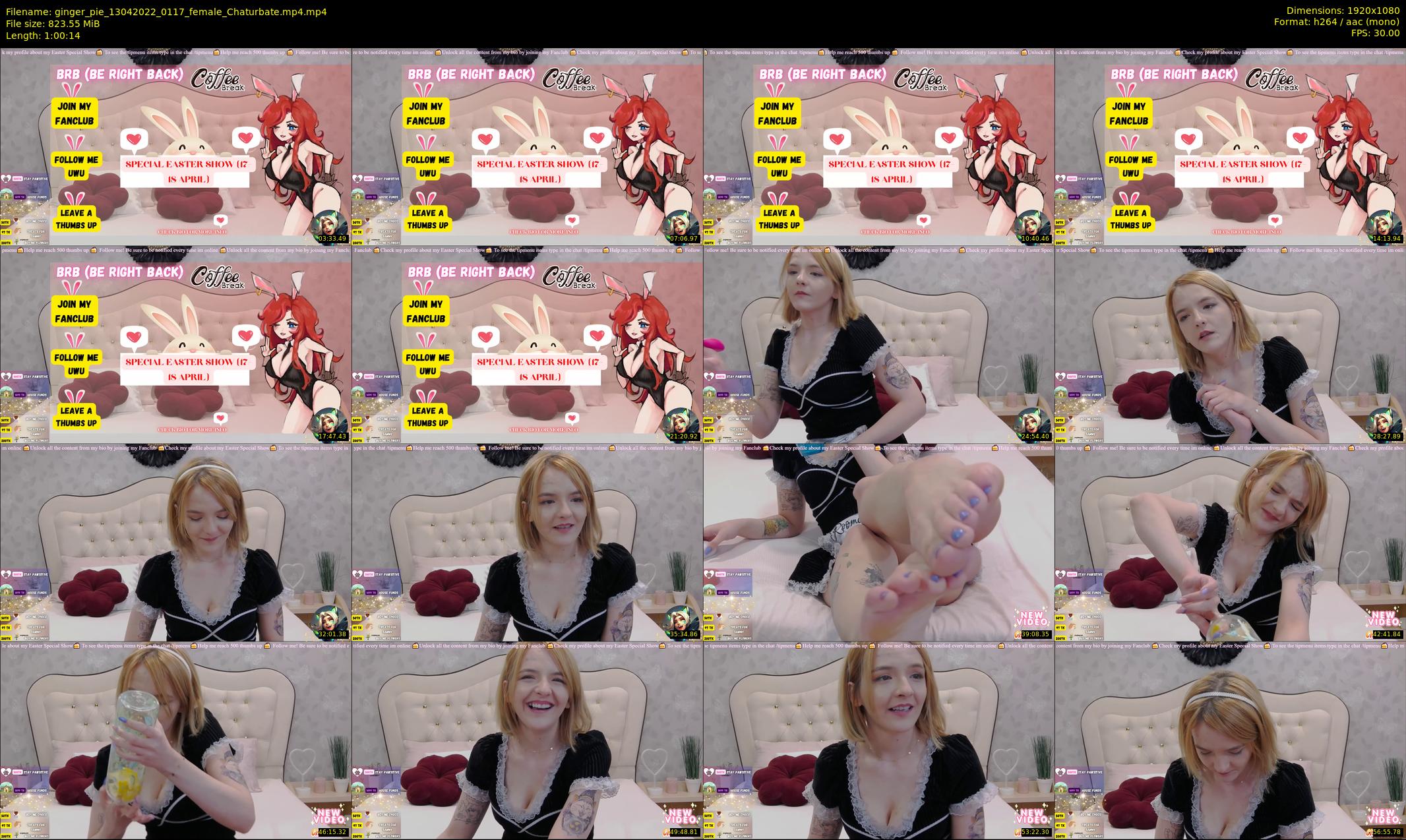 ginger_pie — 61 minute Chaturbate female cam show recording, 1080p, Apr 13, 2022