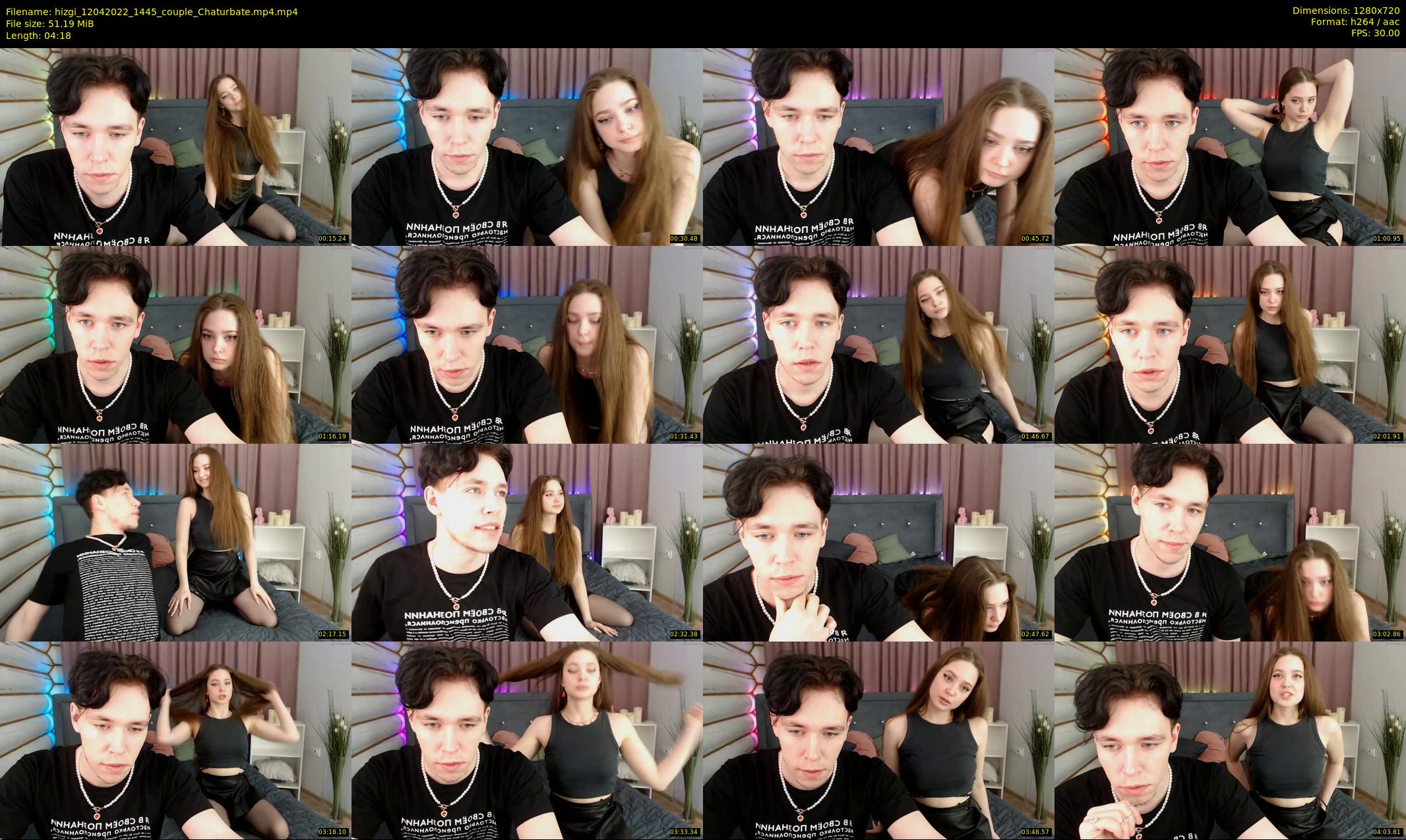 hizgi — 5 minute Chaturbate couple cam show recording, 720p, Apr 12, 2022