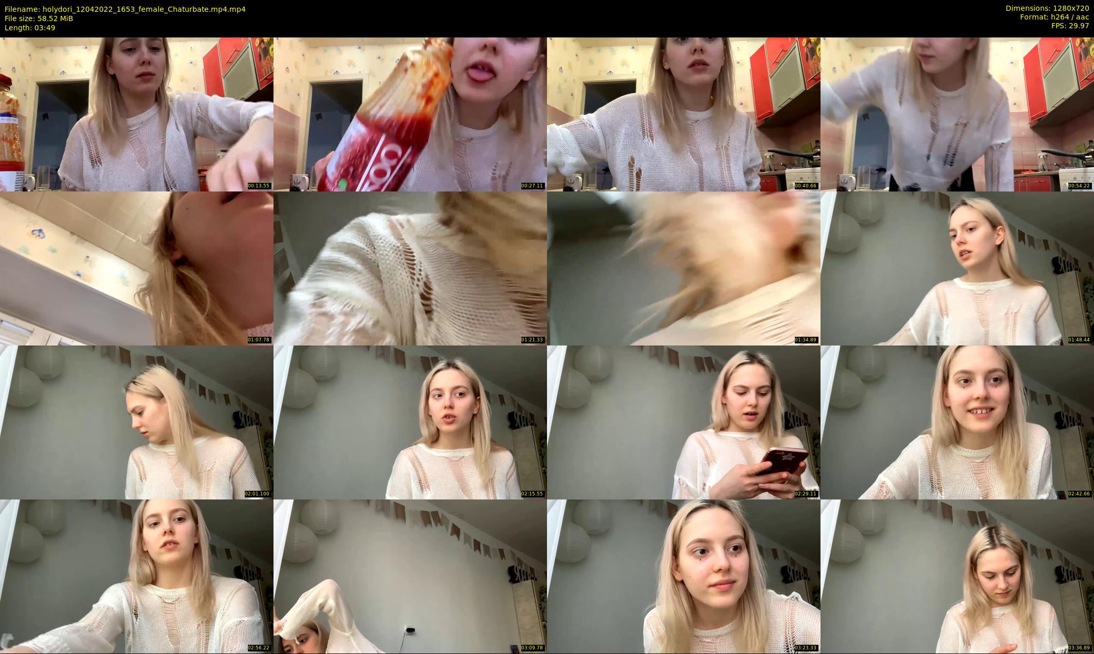 holydori — 4 minute Chaturbate female cam show recording, 720p, Apr 12, 2022