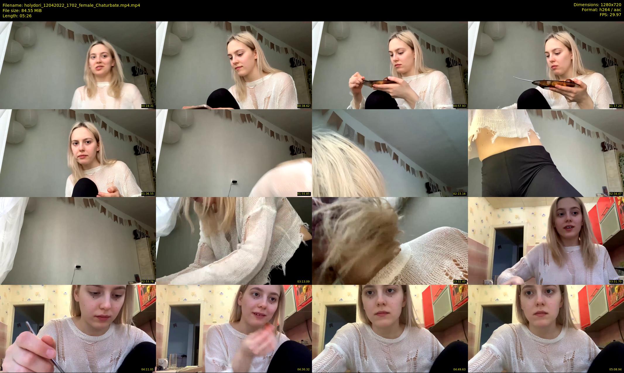 holydori — 6 minute Chaturbate female cam show recording, 720p, Apr 12, 2022