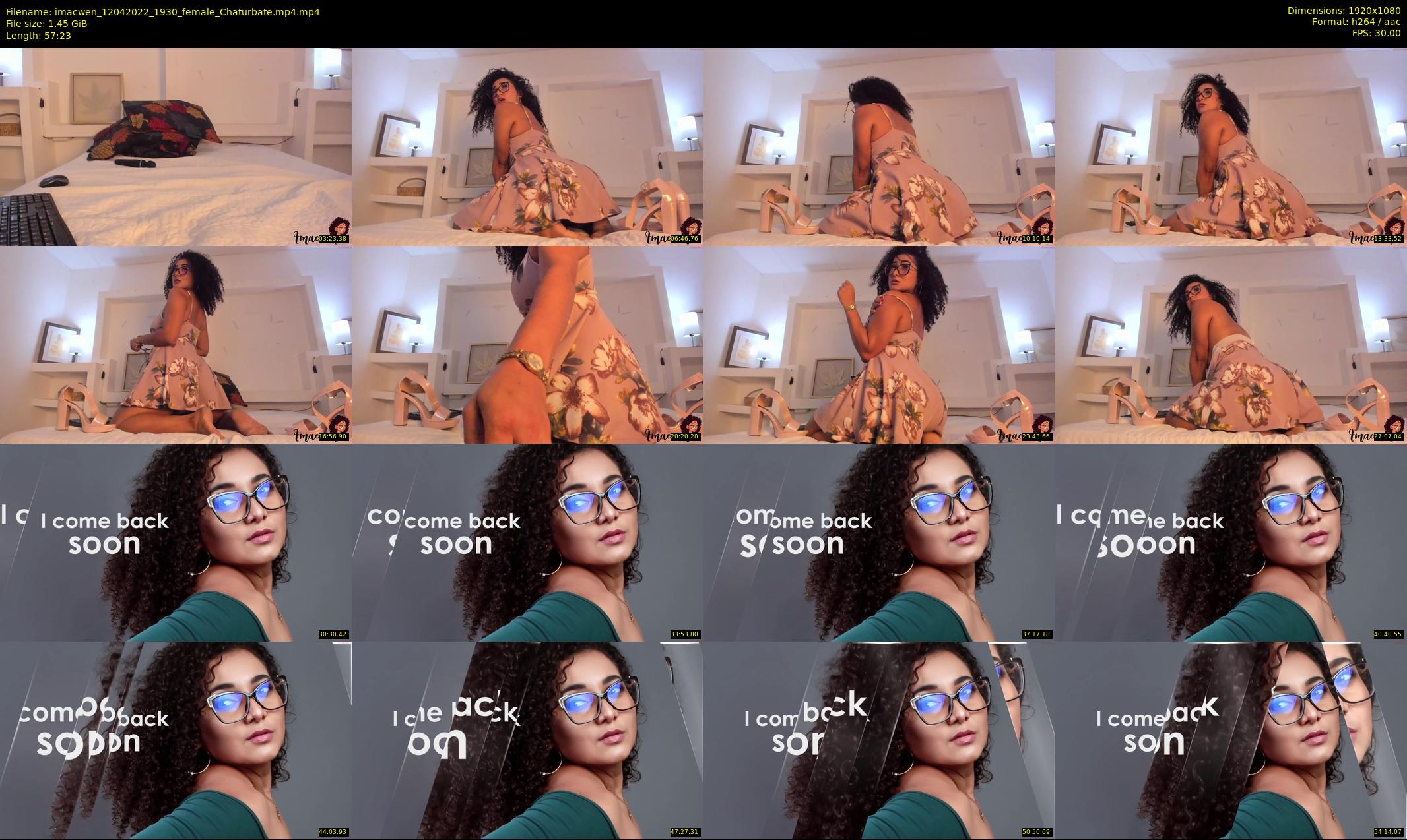 imacwen — 58 minute Chaturbate female cam show recording, 1080p, Apr 12, 2022