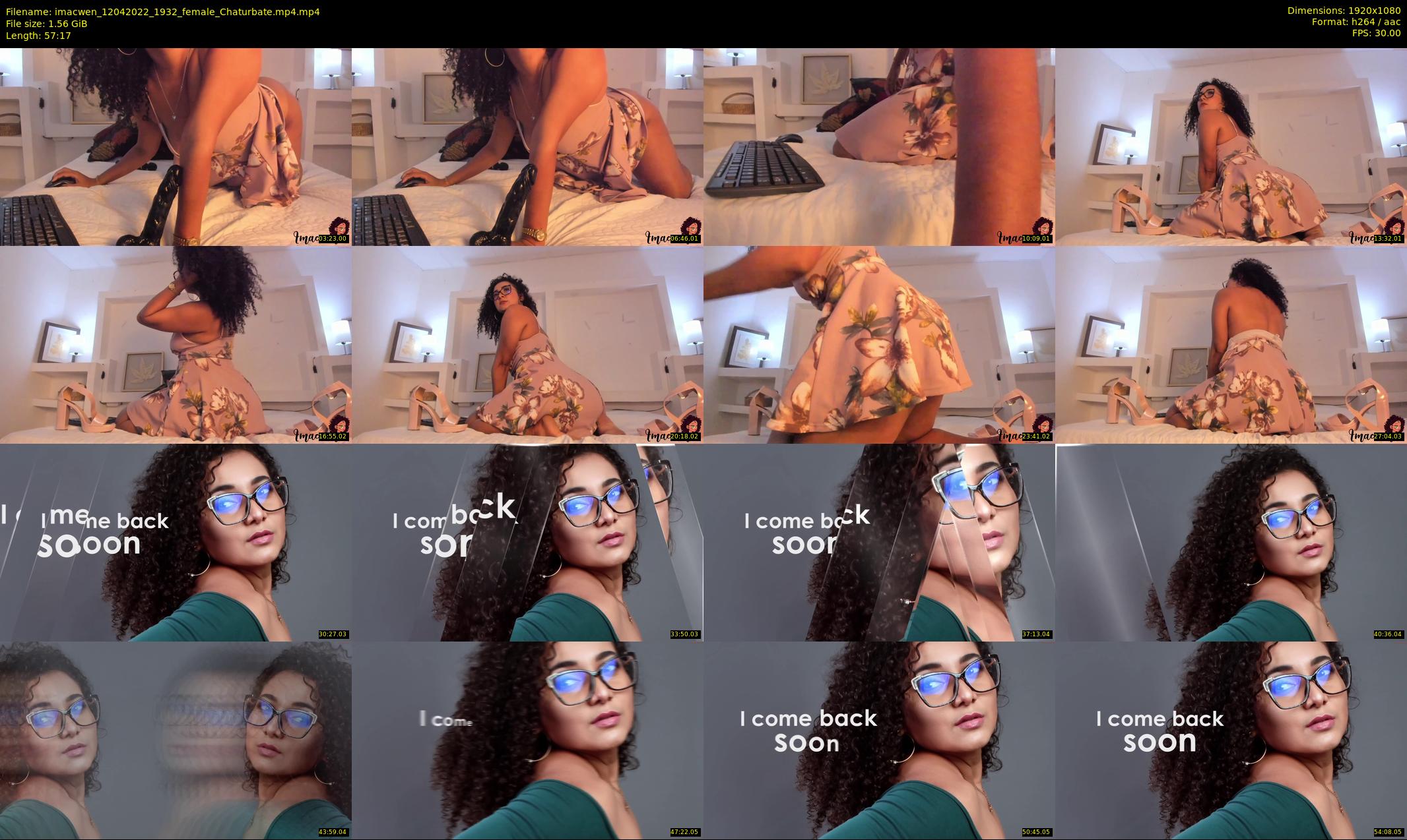 imacwen — 58 minute Chaturbate female cam show recording, 1080p, Apr 12, 2022