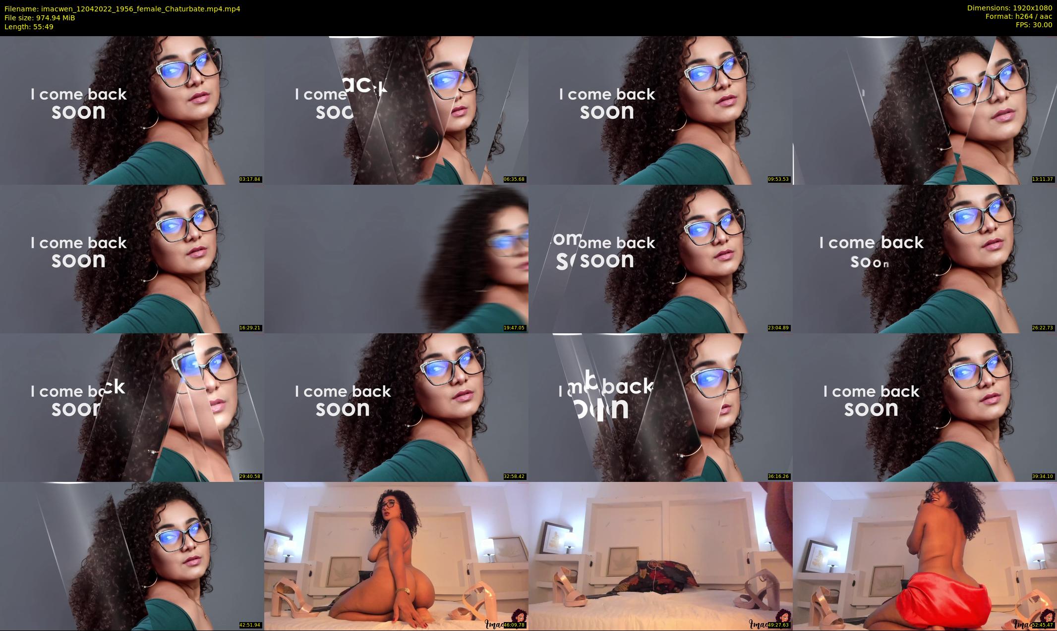 imacwen — 56 minute Chaturbate female cam show recording, 1080p, Apr 12, 2022