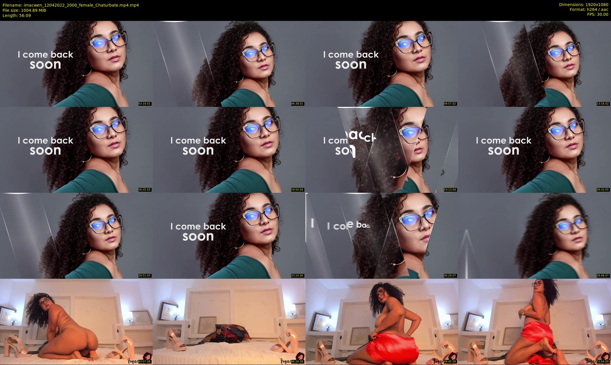 imacwen — 57 minute Chaturbate female cam show recording, 1080p, Apr 12, 2022