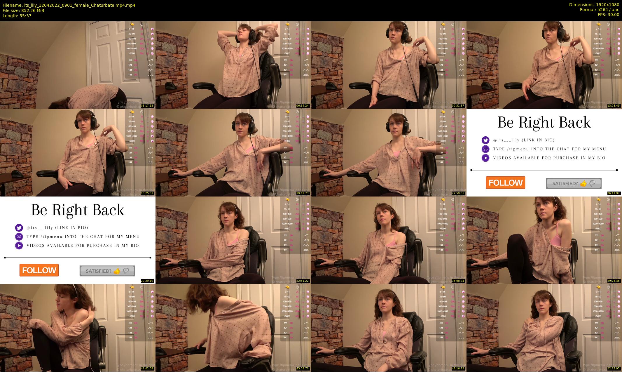 its_lily — 56 minute Chaturbate female cam show recording, 1080p, Apr 12, 2022