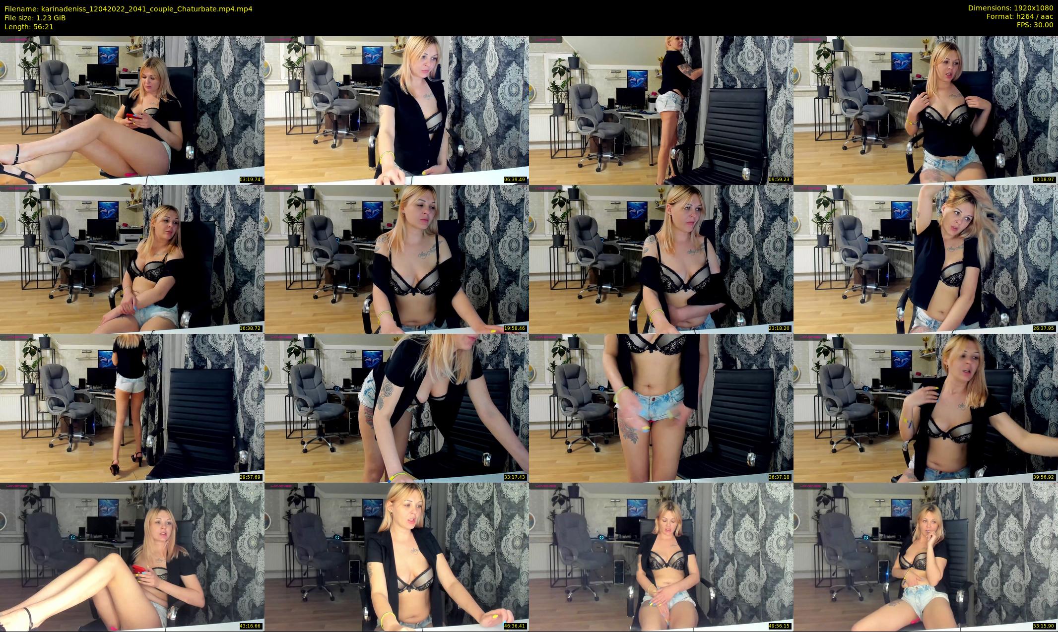 karinadeniss — 57 minute Chaturbate couple cam show recording, 1080p, Apr 12, 2022
