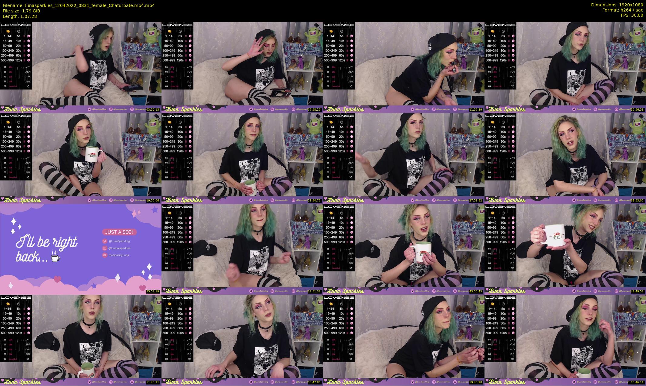 lunasparkles — 68 minute Chaturbate female cam show recording, 1080p, Apr 12, 2022