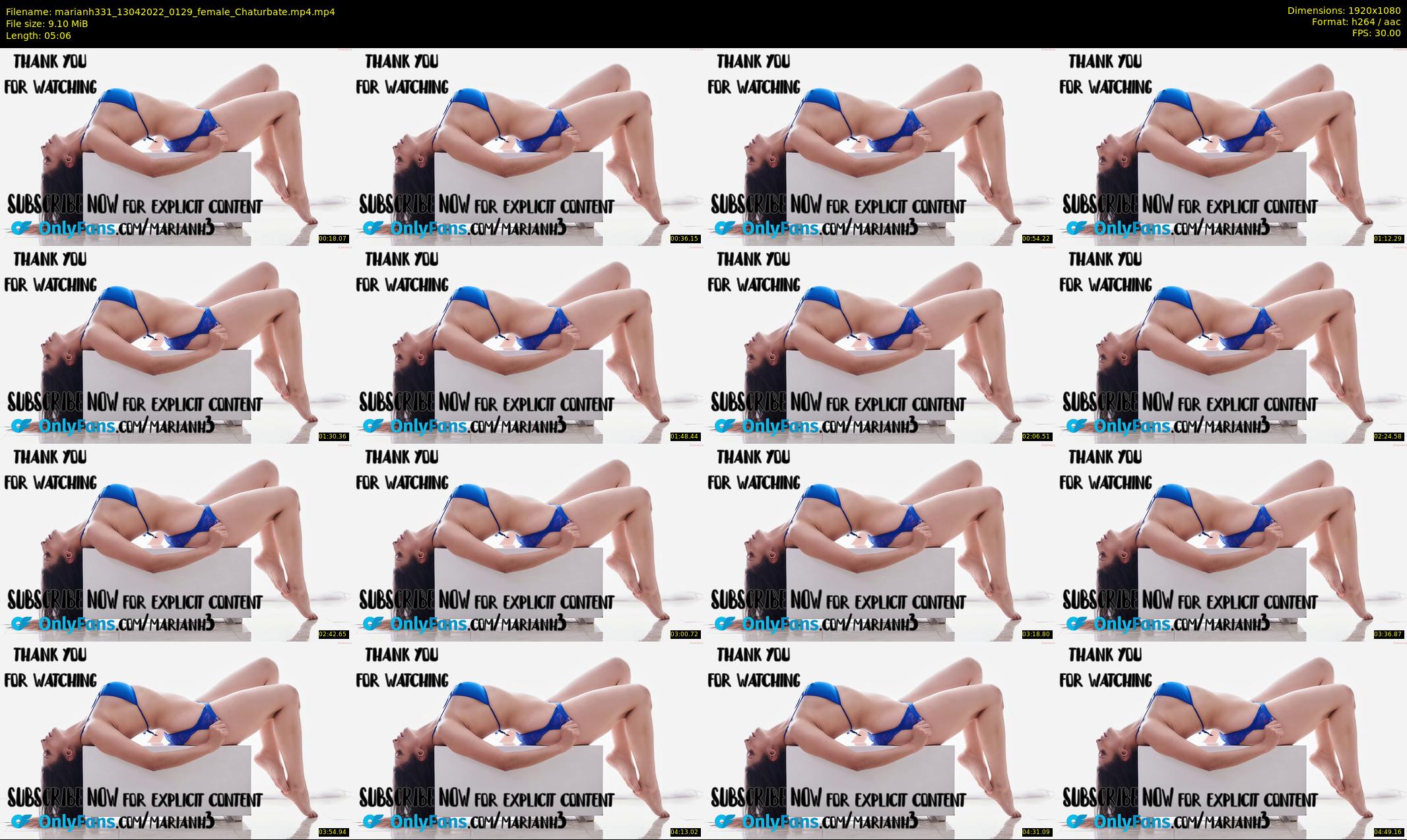 marianh331 — 6 minute Chaturbate female cam show recording, 1080p, Apr 13, 2022