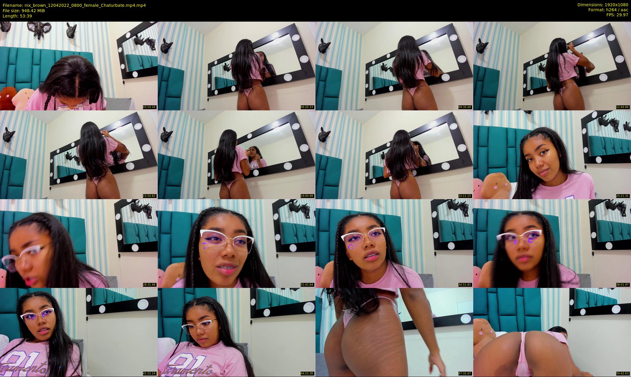 nix_brown — 54 minute Chaturbate female cam show recording, 1080p, Apr 12, 2022