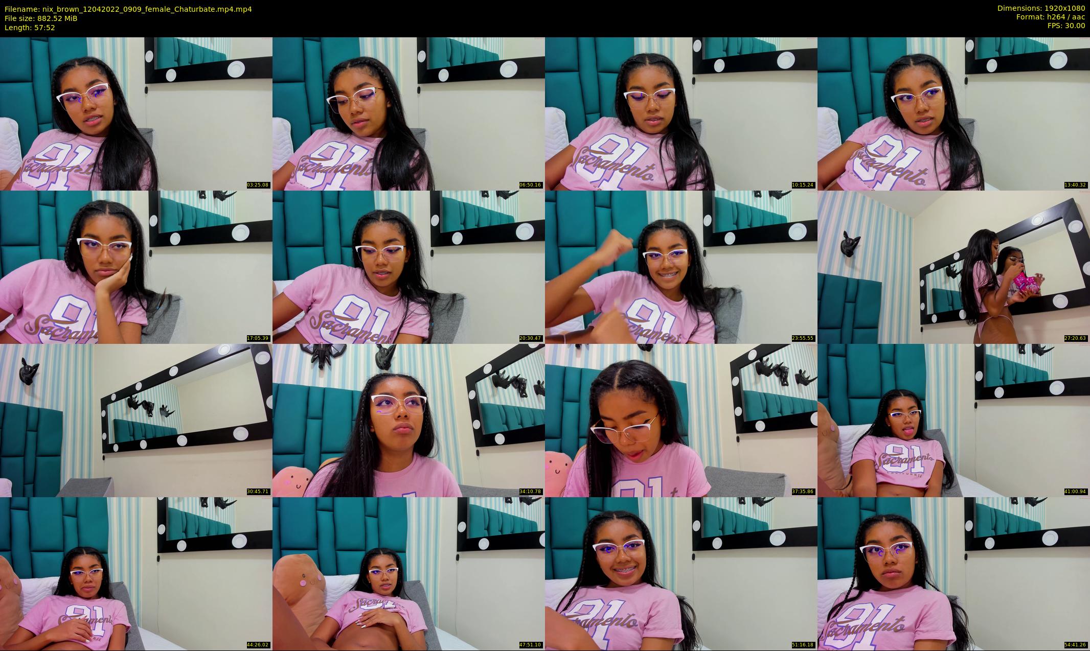 nix_brown — 58 minute Chaturbate female cam show recording, 1080p, Apr 12, 2022