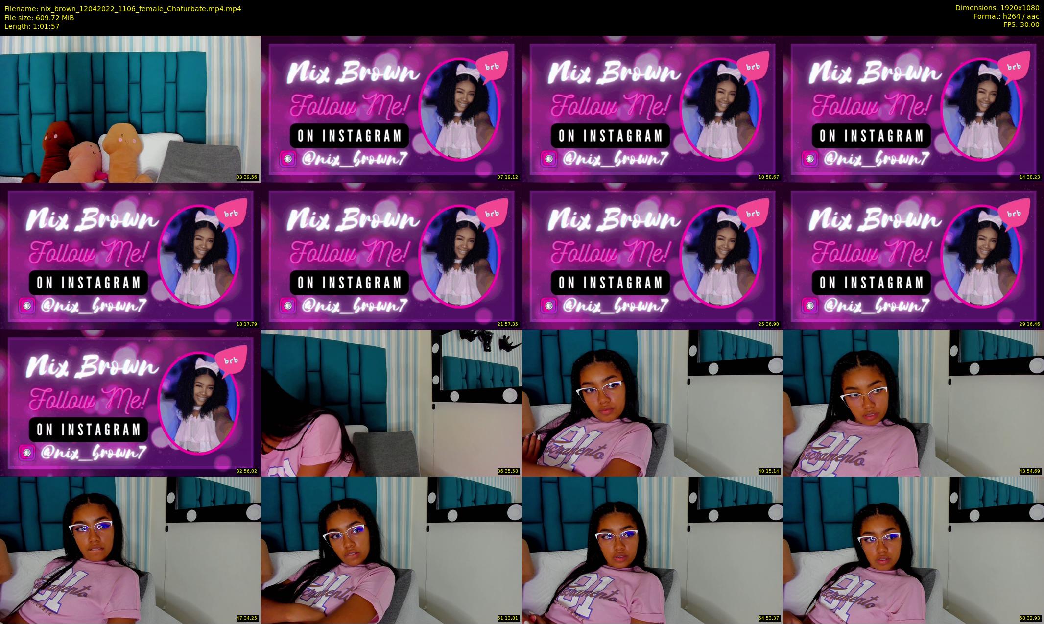 nix_brown — 62 minute Chaturbate female cam show recording, 1080p, Apr 12, 2022