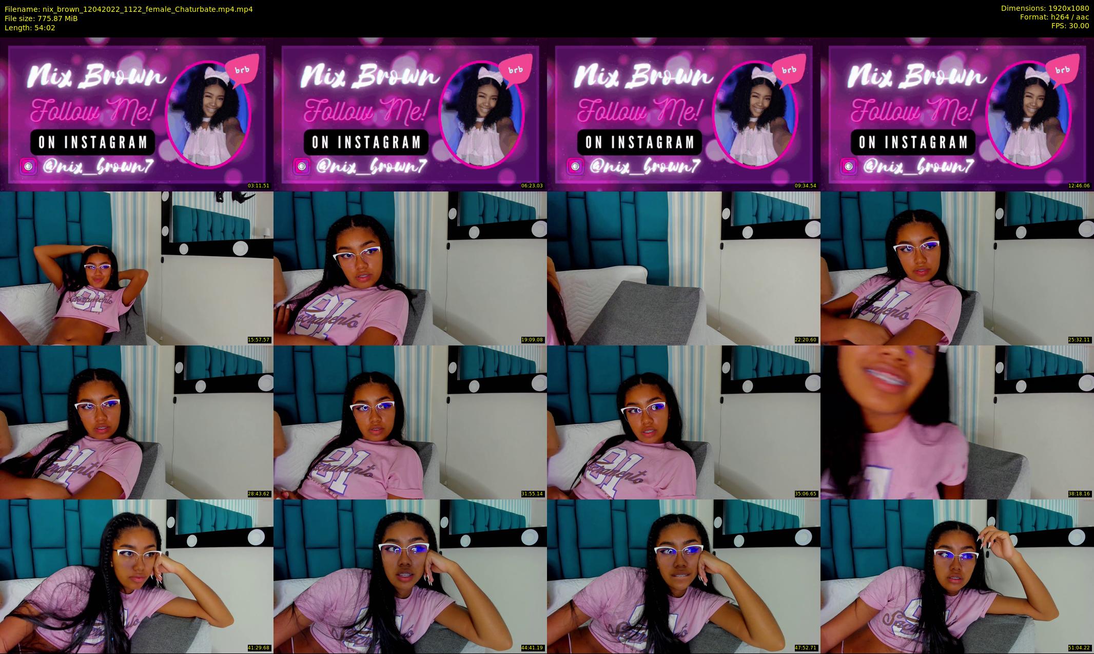 nix_brown — 55 minute Chaturbate female cam show recording, 1080p, Apr 12, 2022
