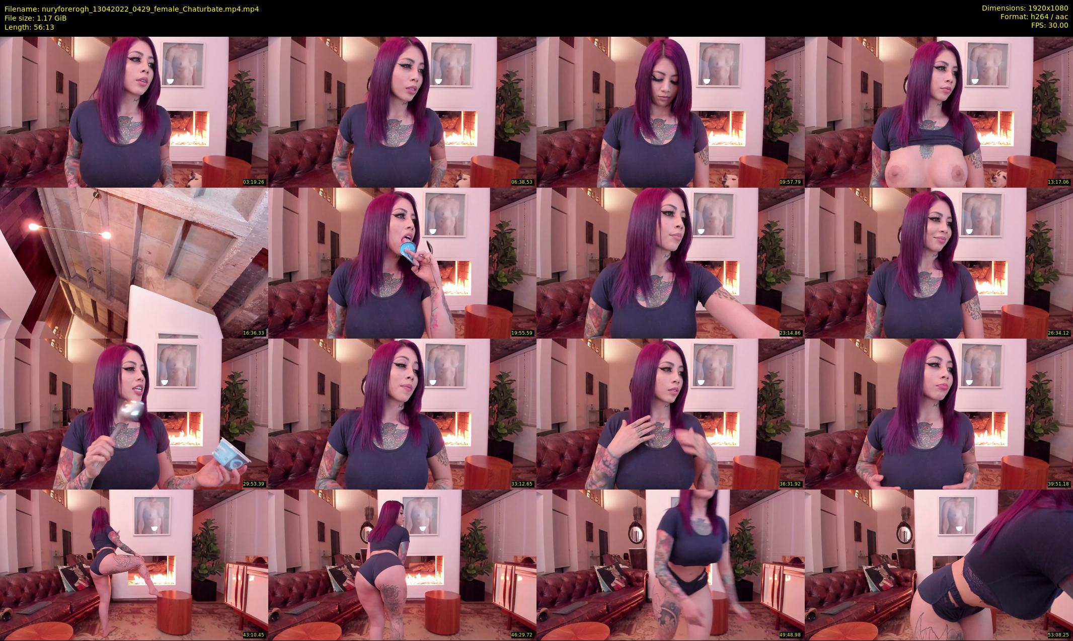 nuryforerogh — 57 minute Chaturbate female cam show recording, 1080p, Apr 13, 2022