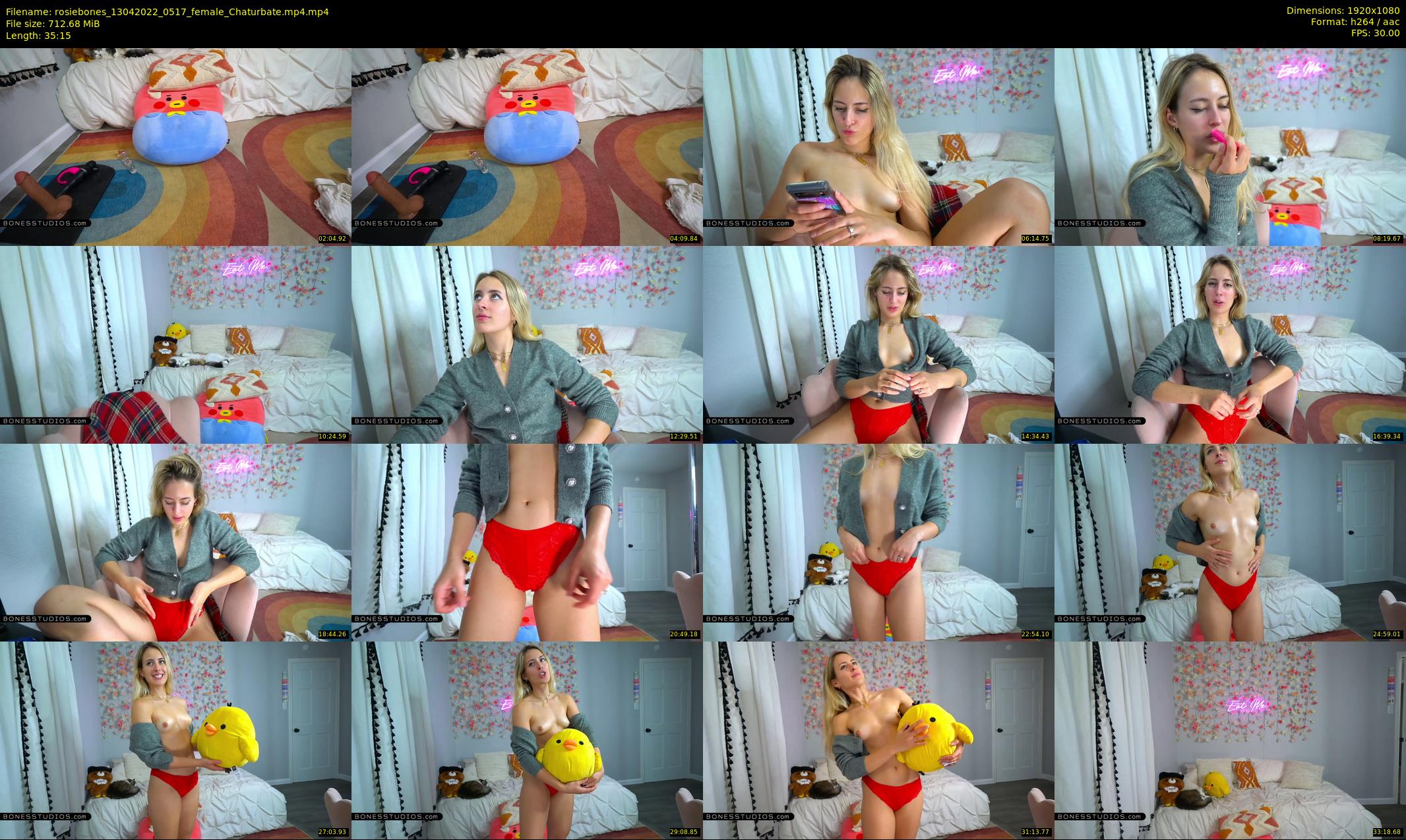 rosiebones — 36 minute Chaturbate female cam show recording, 1080p, Apr 13, 2022