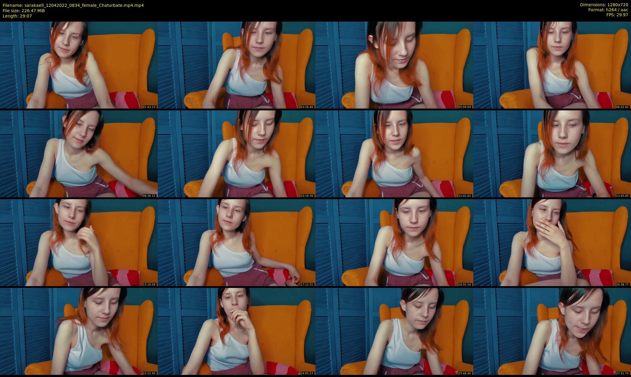 sarakaell — 30 minute Chaturbate female cam show recording, 720p, Apr 12, 2022