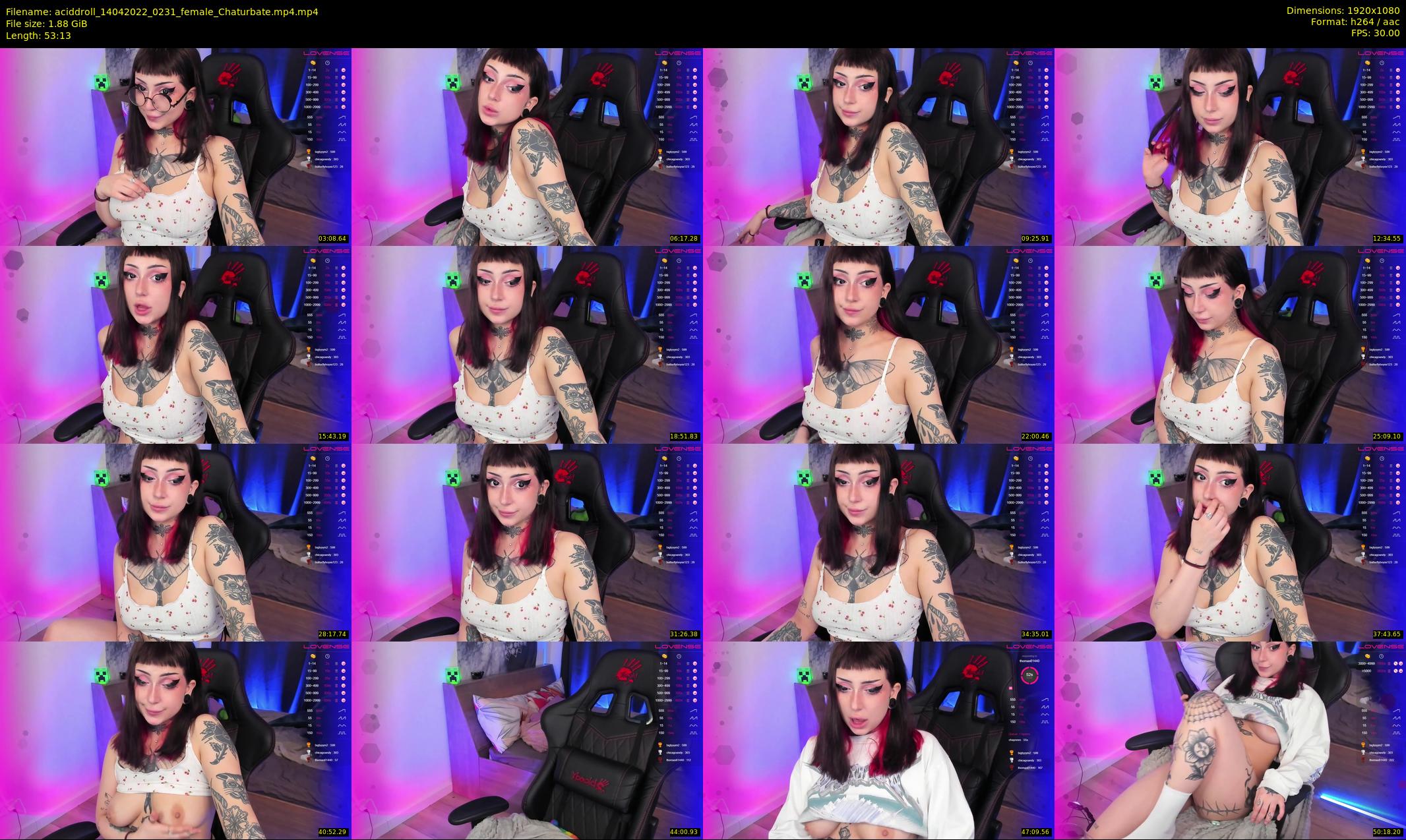 aciddroll — 54 minute Chaturbate female cam show recording, 1080p, Apr 14, 2022
