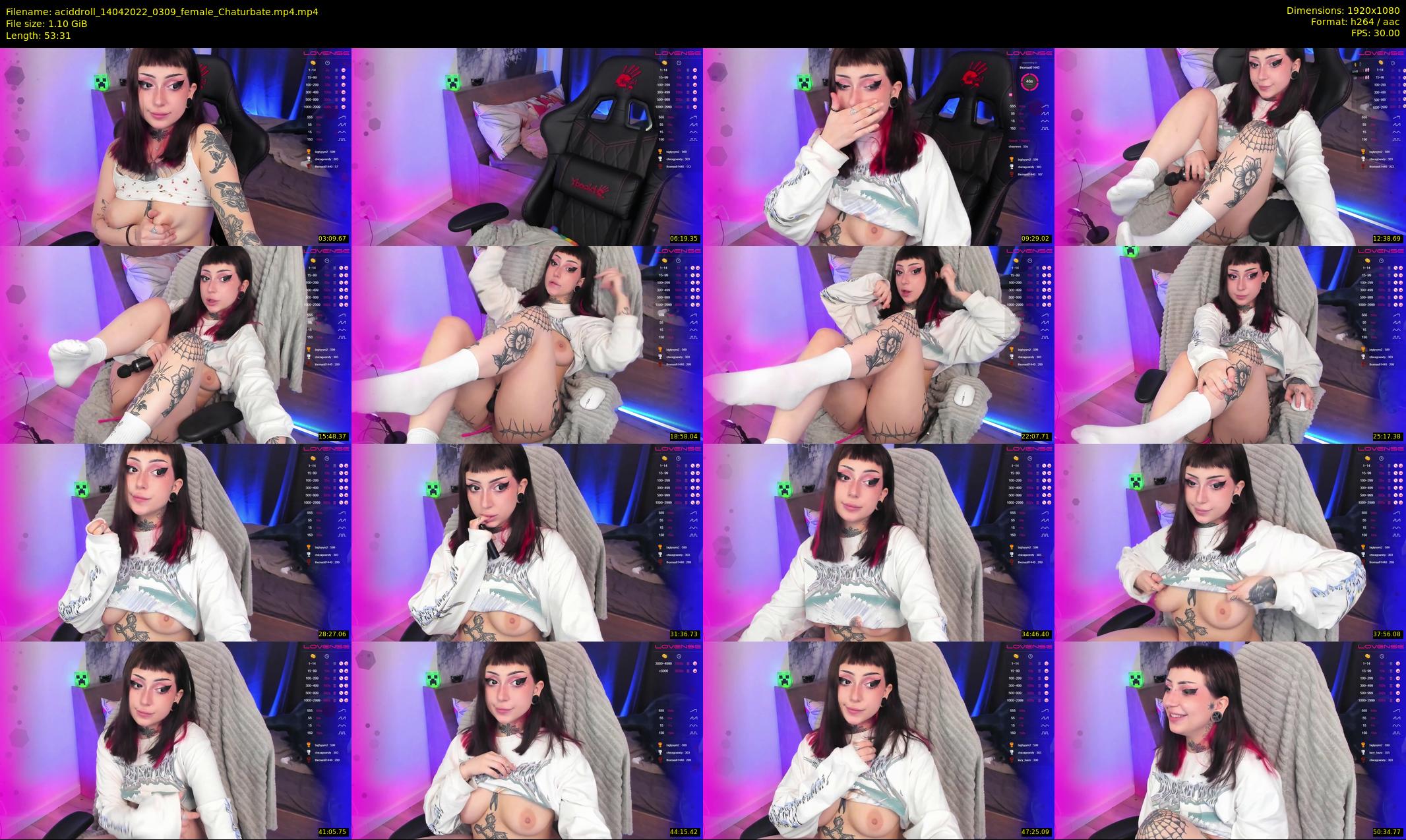 aciddroll — 54 minute Chaturbate female cam show recording, 1080p, Apr 14, 2022