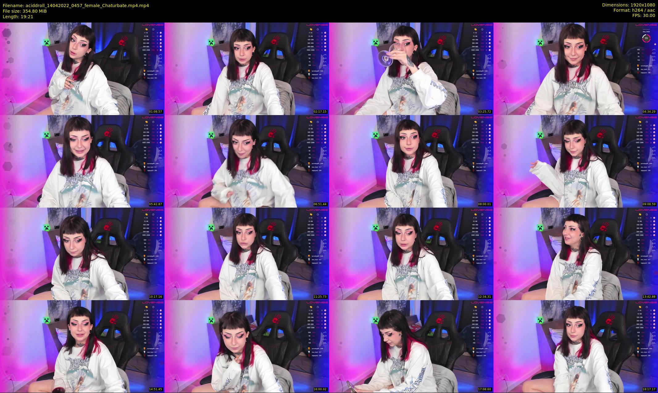aciddroll — 20 minute Chaturbate female cam show recording, 1080p, Apr 14, 2022