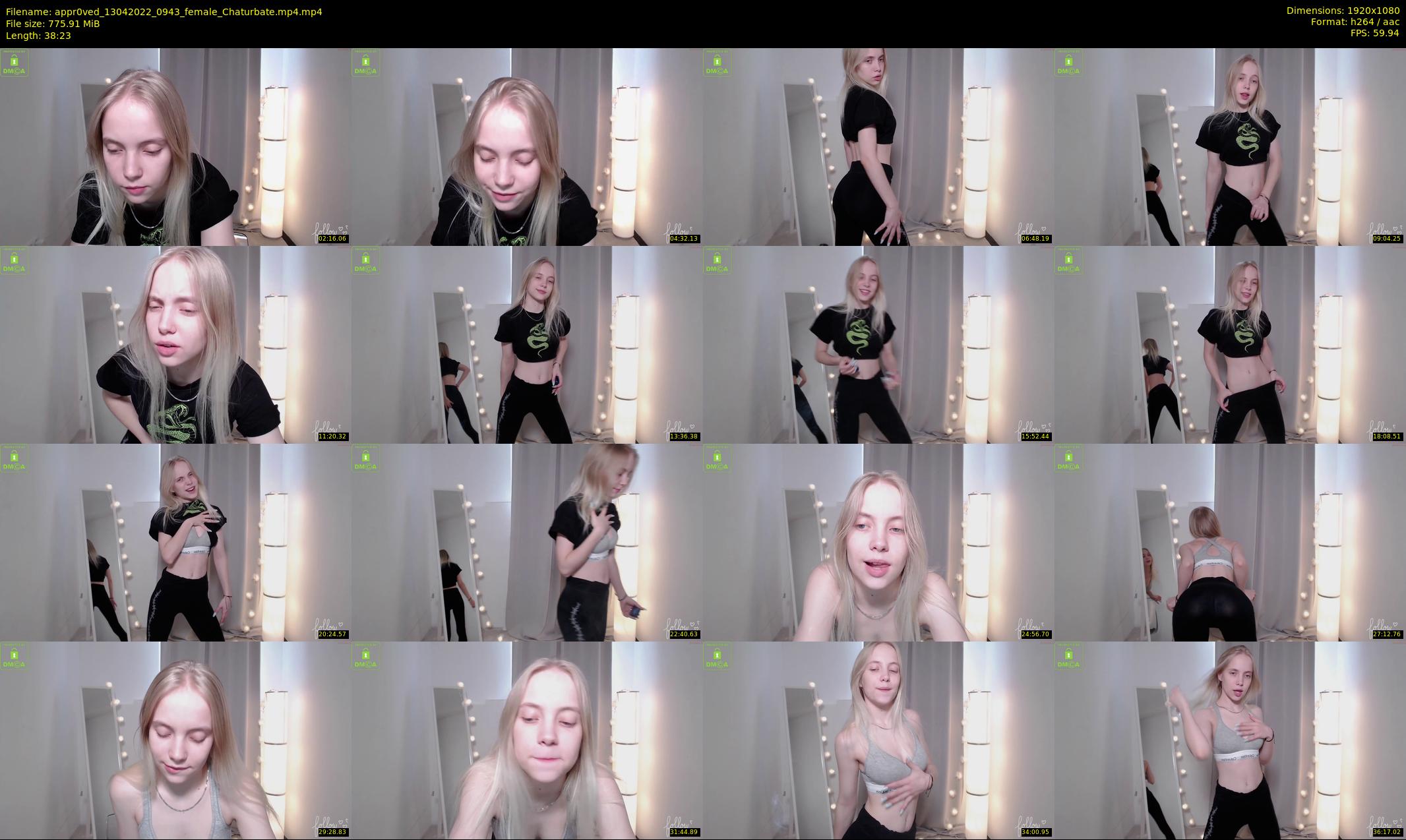 appr0ved — 39 minute Chaturbate female cam show recording, 1080p, Apr 13, 2022