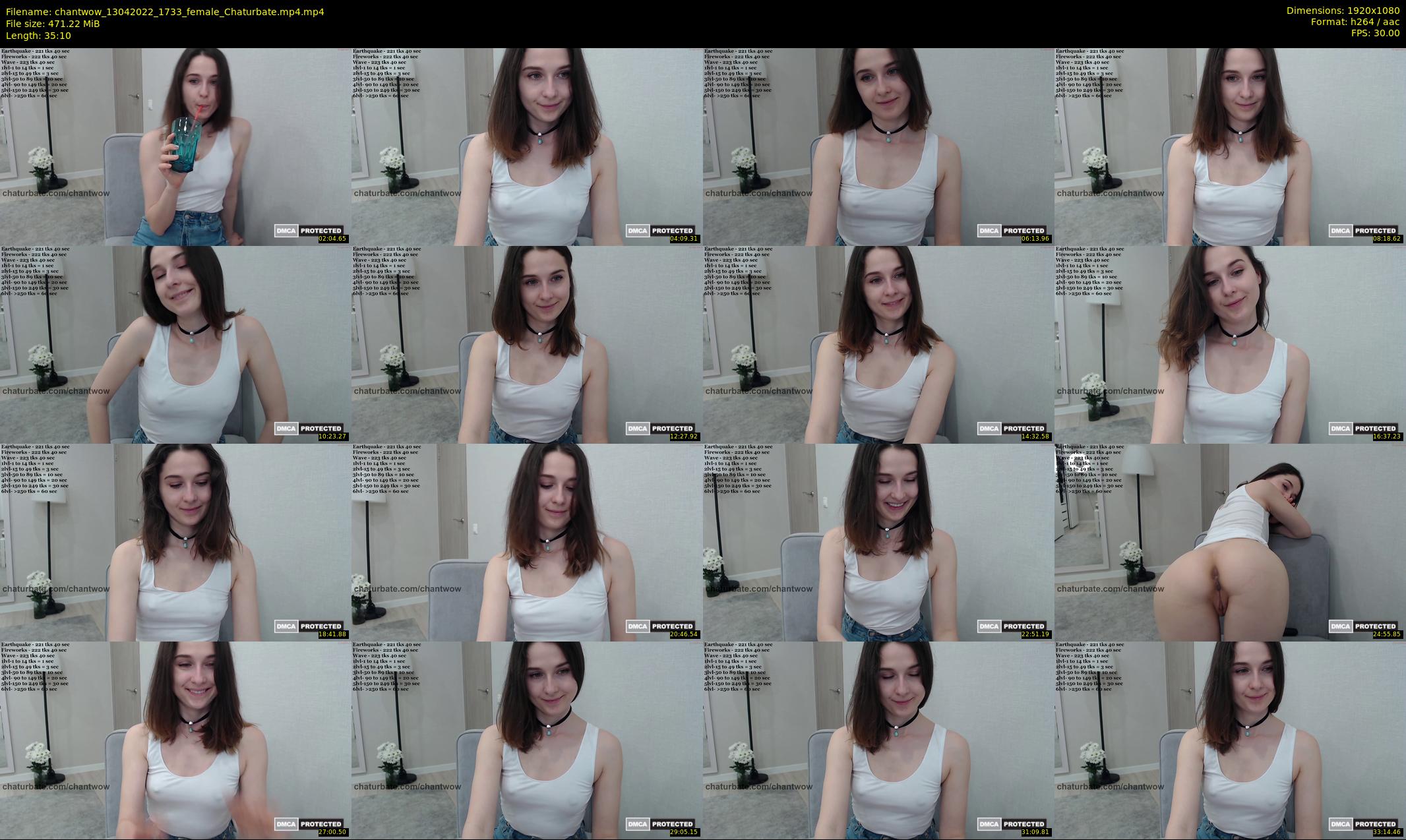 chantwow — 36 minute Chaturbate female cam show recording, 1080p, Apr 13, 2022
