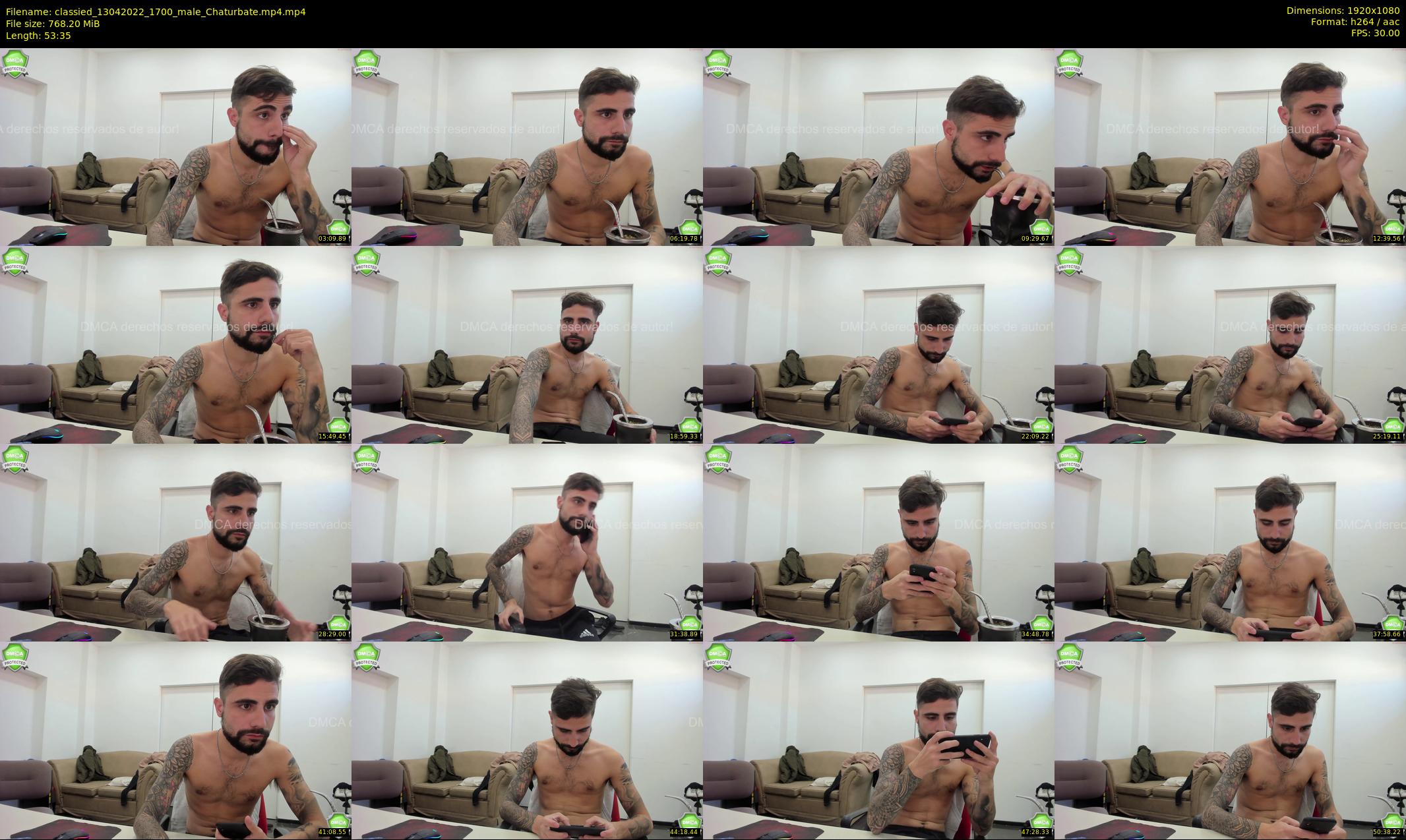 classied — 54 minute Chaturbate male cam show recording, 1080p, Apr 13, 2022