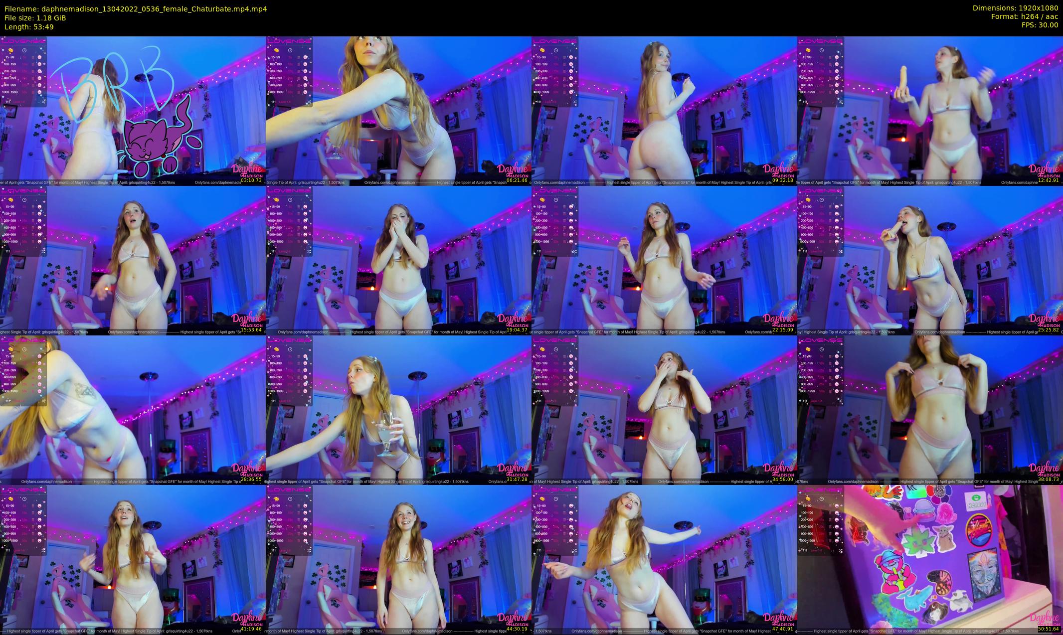 daphnemadison — 54 minute Chaturbate couple cam show recording, 1080p, Apr 13, 2022