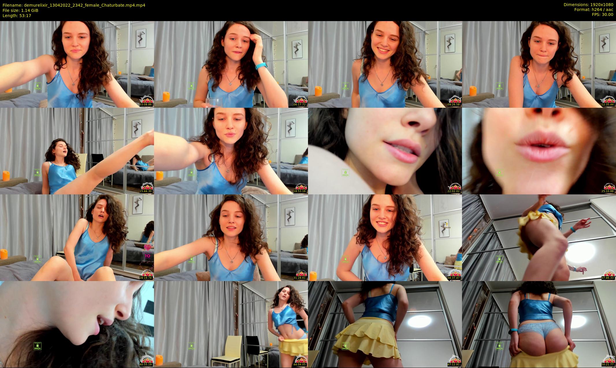 demurelixir — 54 minute Chaturbate female cam show recording, 1080p, Apr 13, 2022