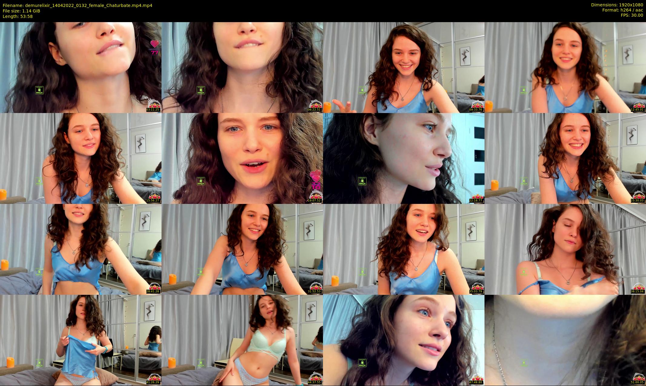 demurelixir — 54 minute Chaturbate female cam show recording, 1080p, Apr 14, 2022