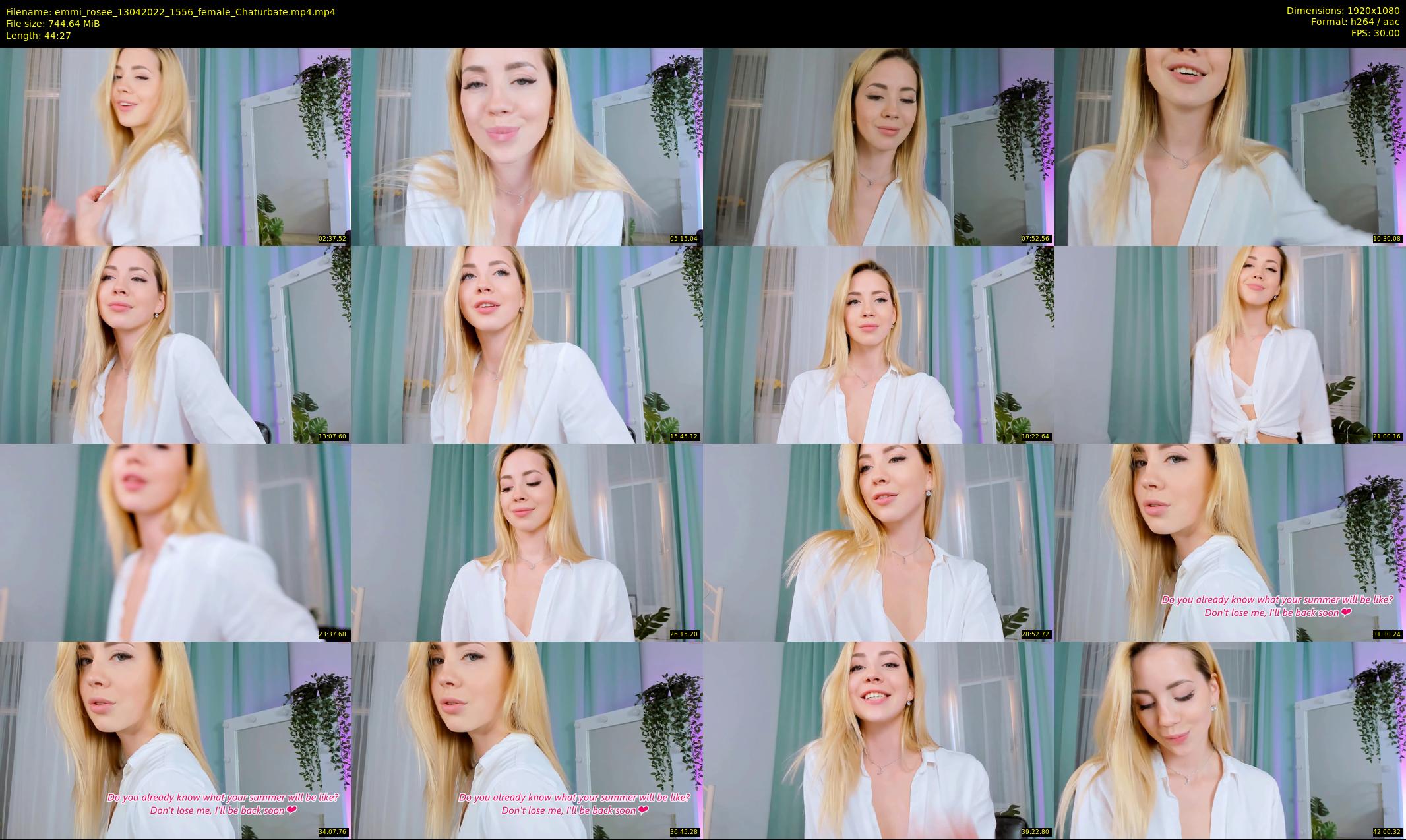 emmi_rosee — 45 minute Chaturbate female cam show recording, 1080p, Apr 13, 2022