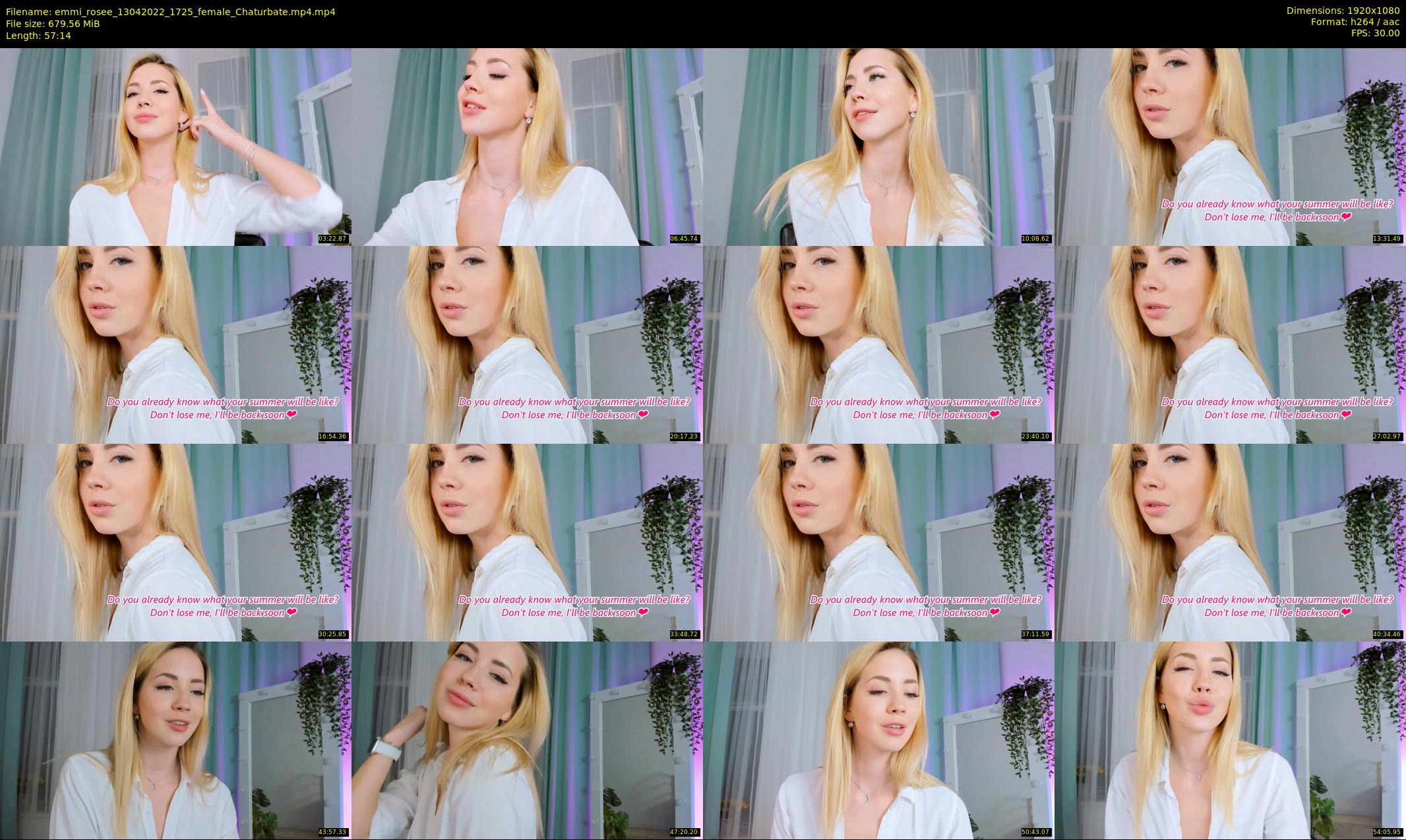 emmi_rosee — 58 minute Chaturbate female cam show recording, 1080p, Apr 13, 2022