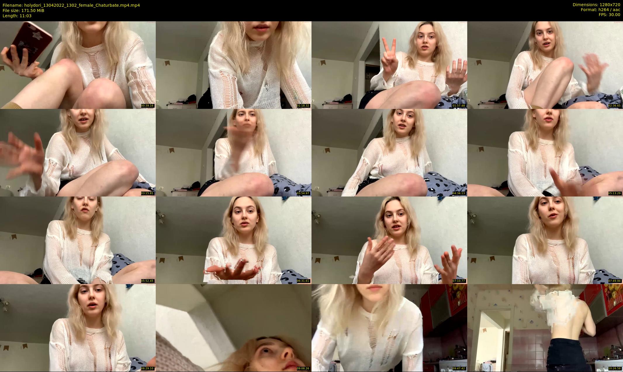 holydori — 12 minute Chaturbate female cam show recording, 720p, Apr 13, 2022