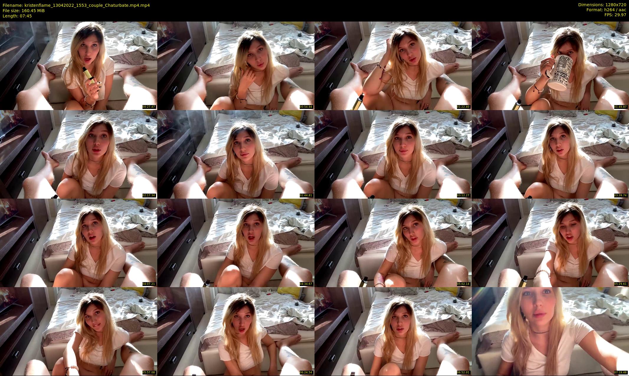 kristenflame — 8 minute Chaturbate couple cam show recording, 720p, Apr 13, 2022