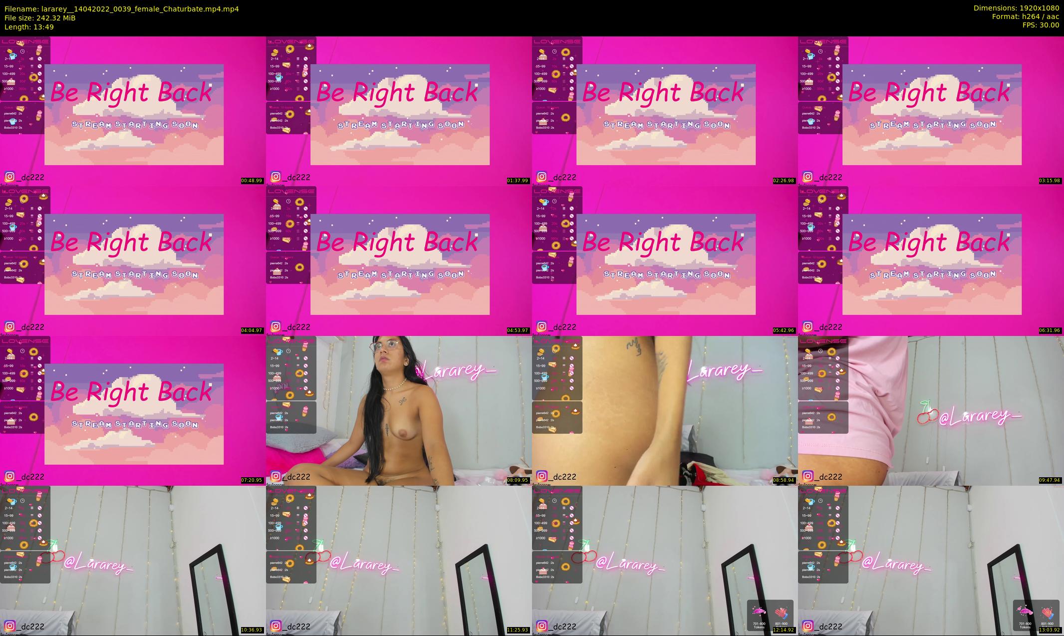 lararey_ — 14 minute Chaturbate female cam show recording, 1080p, Apr 14, 2022