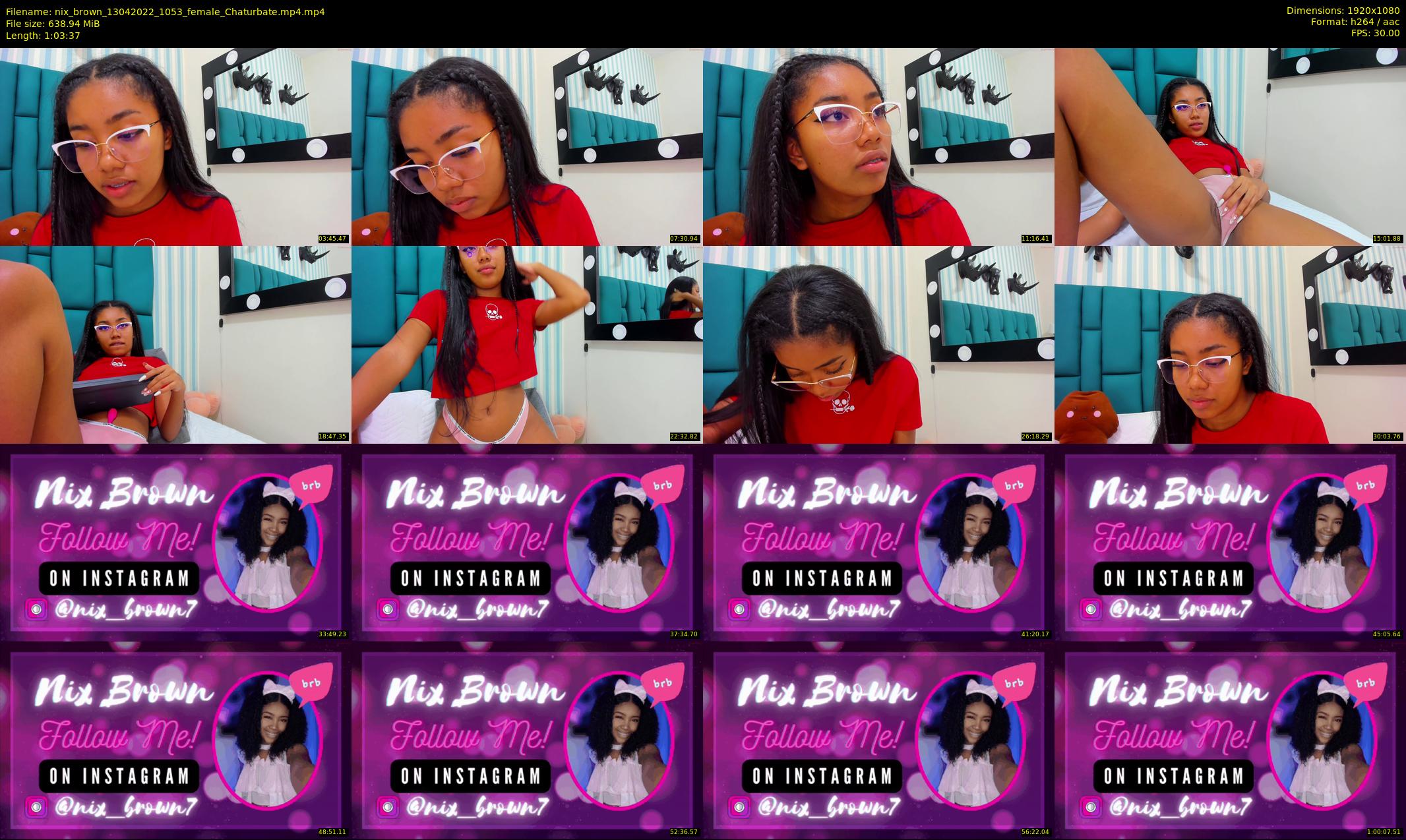nix_brown — 64 minute Chaturbate female cam show recording, 1080p, Apr 13, 2022