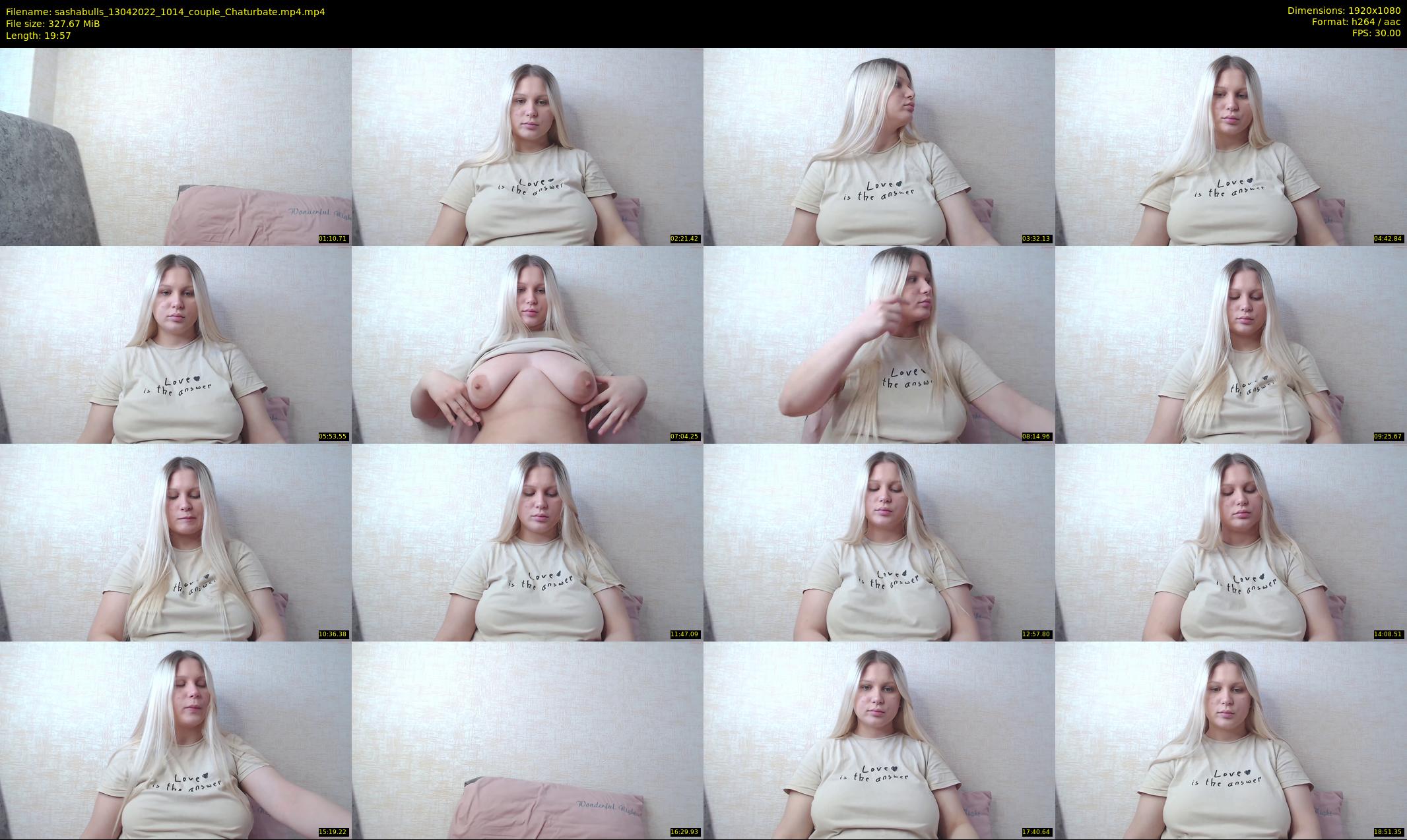 sashabulls — 20 minute Chaturbate couple cam show recording, 1080p, Apr 13, 2022