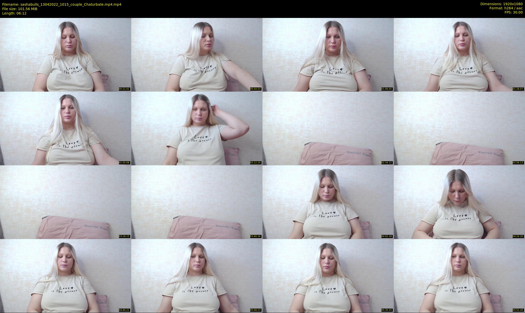 sashabulls — 7 minute Chaturbate couple cam show recording, 1080p, Apr 13, 2022
