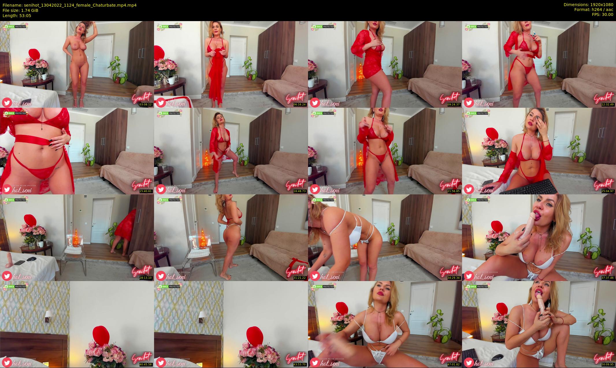 senihot — 54 minute Chaturbate female cam show recording, 1080p, Apr 13, 2022