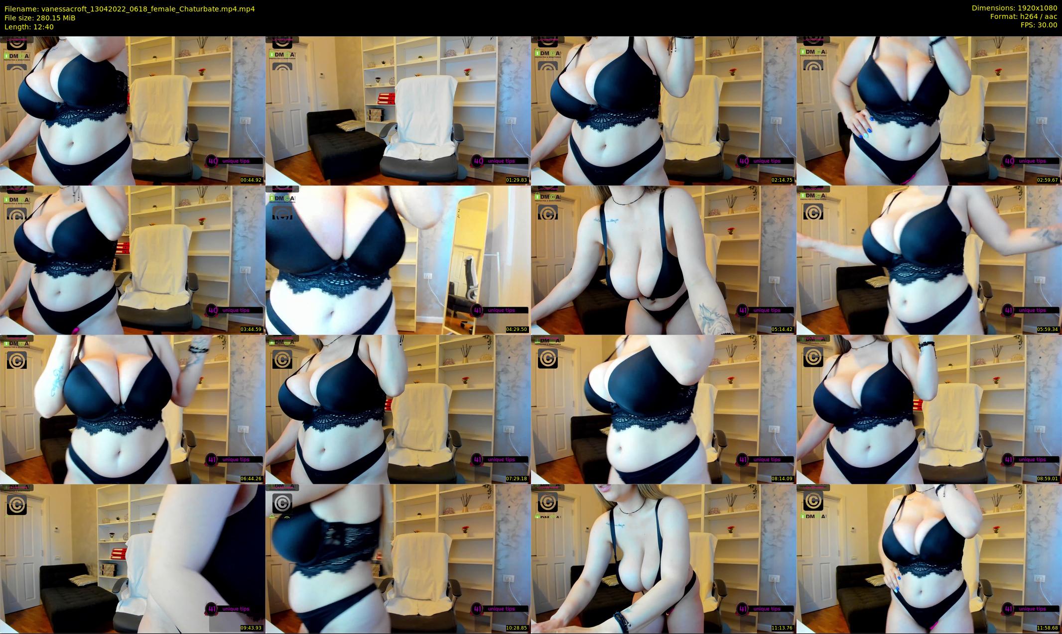 vanessacroft — 13 minute Chaturbate female cam show recording, 1080p, Apr 13, 2022