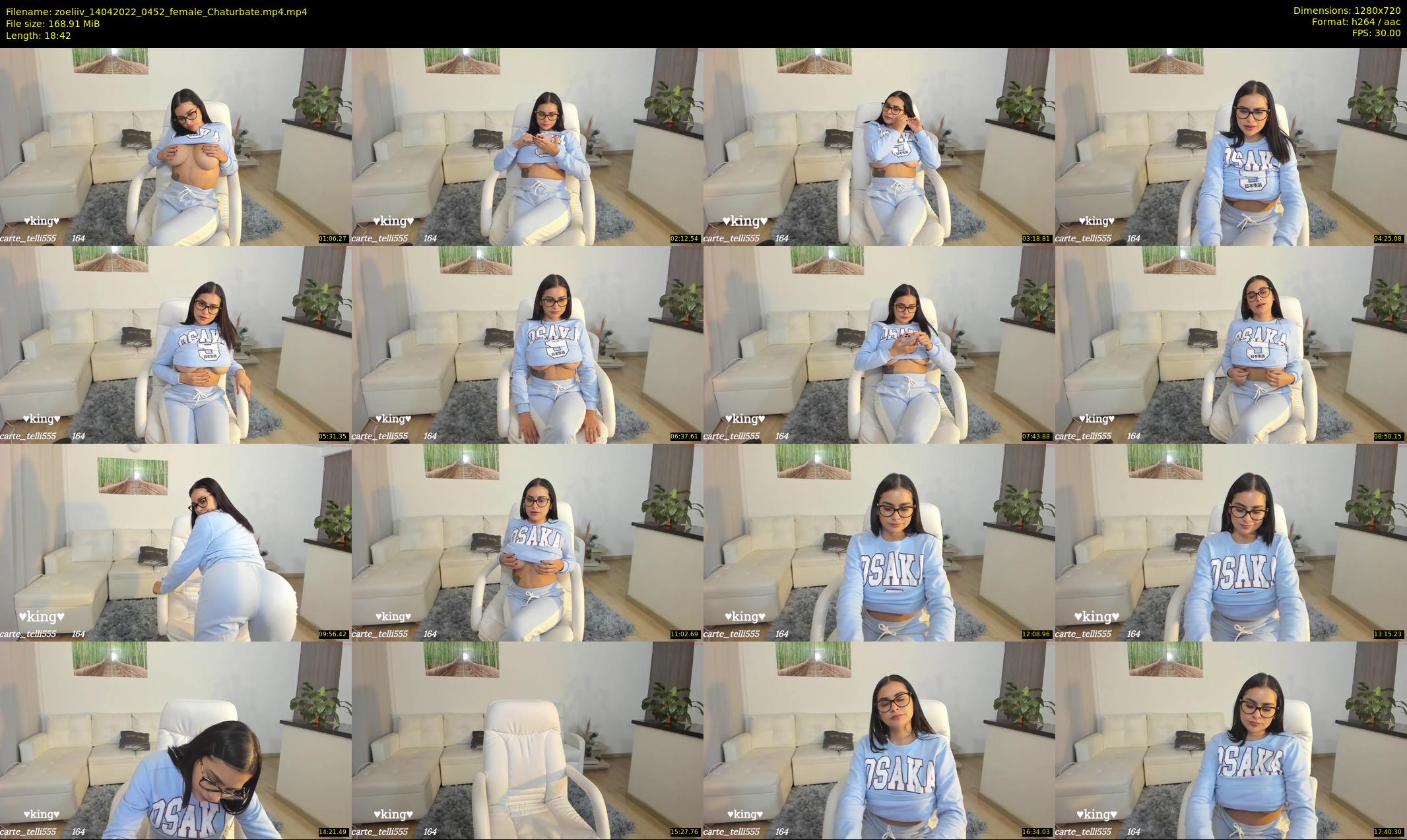 zoeliiv — 19 minute Chaturbate female cam show recording, 720p, Apr 14, 2022