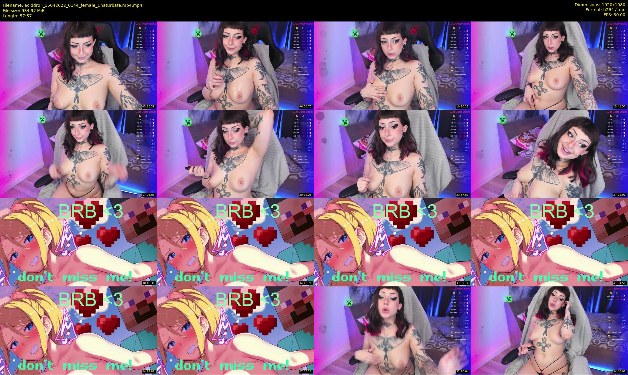 aciddroll — 58 minute Chaturbate female cam show recording, 1080p, Apr 15, 2022
