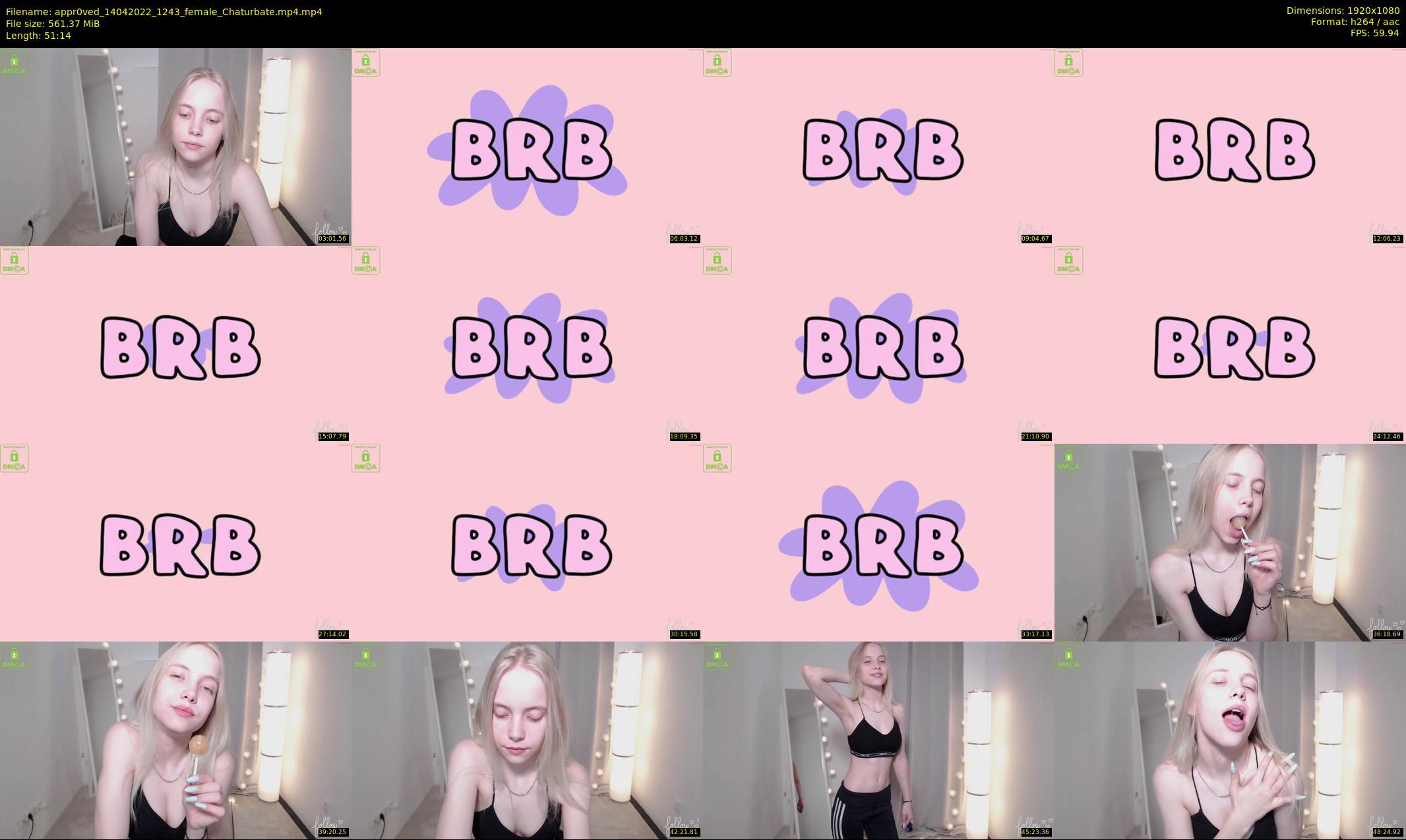 appr0ved — 52 minute Chaturbate female cam show recording, 1080p, Apr 14, 2022