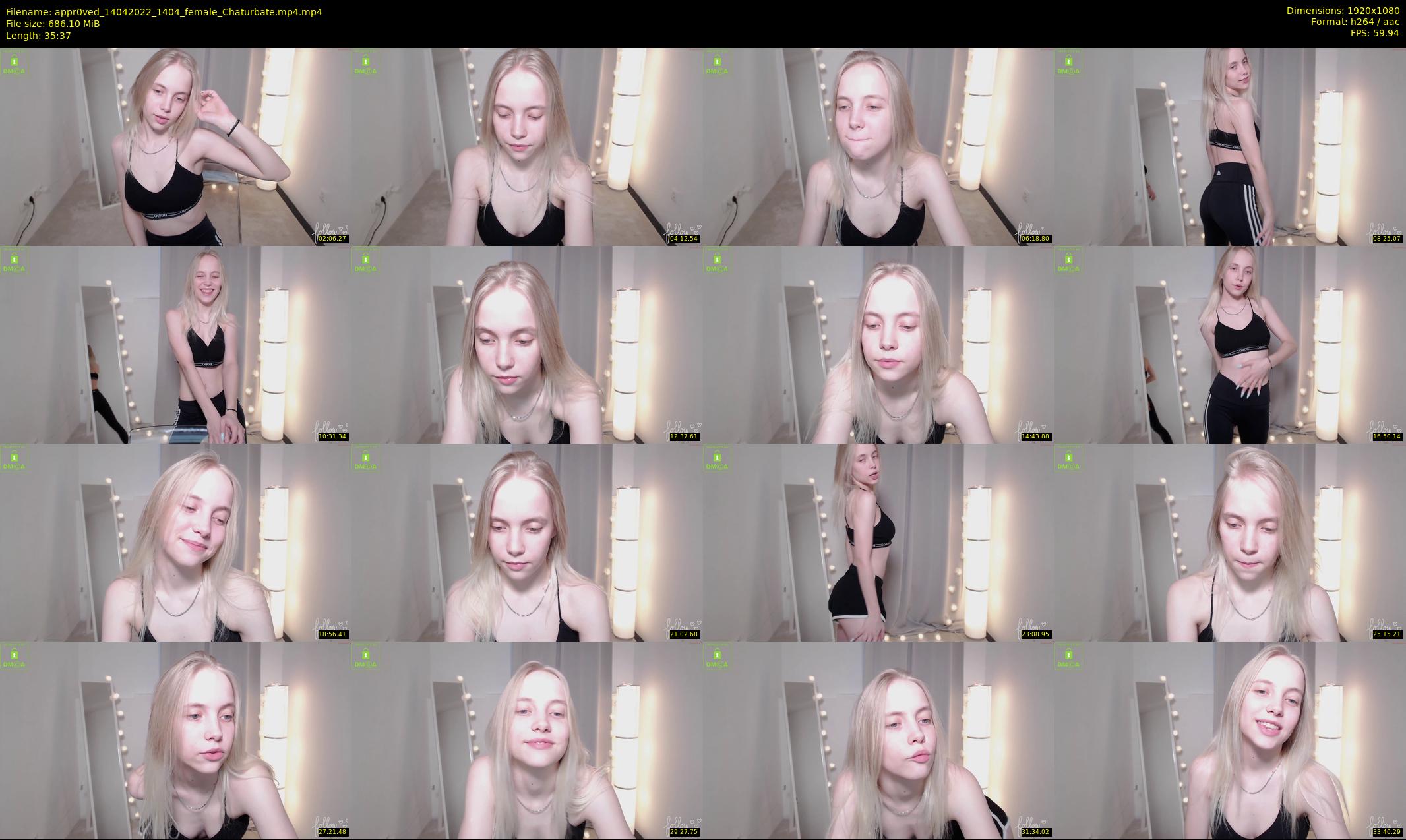 appr0ved — 36 minute Chaturbate female cam show recording, 1080p, Apr 14, 2022