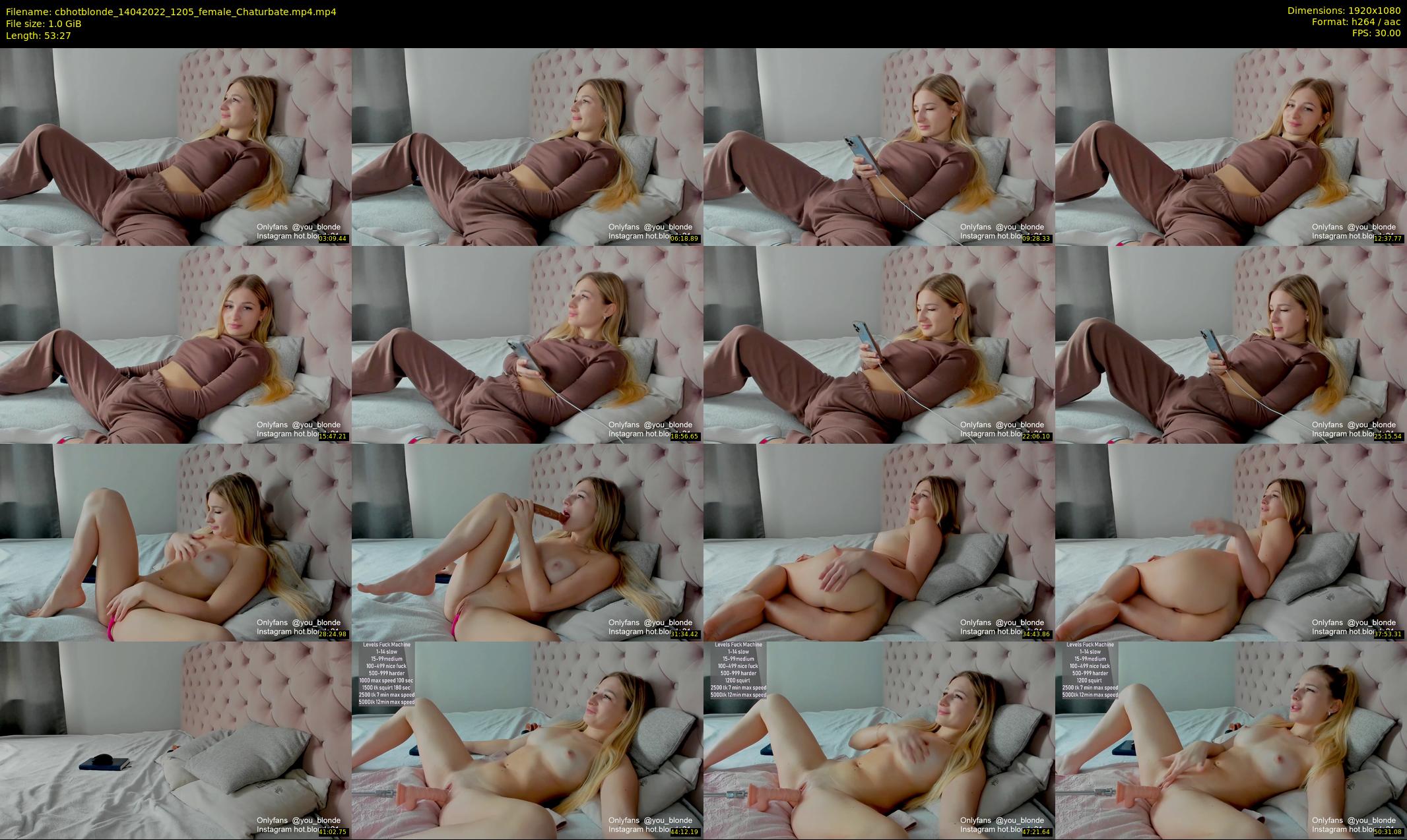 cbhotblonde — 54 minute Chaturbate female cam show recording, 1080p, Apr 14, 2022