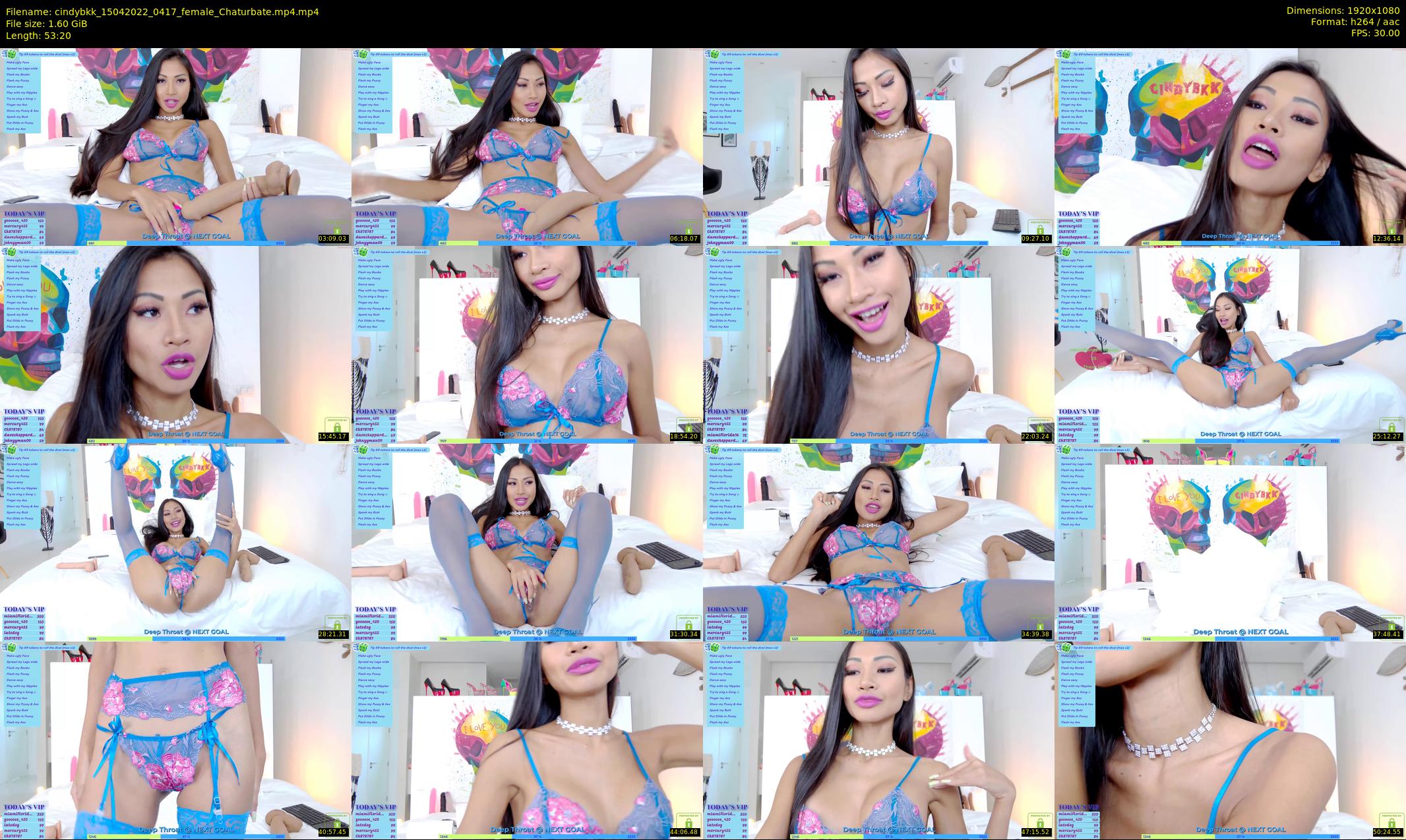 cindybkk — 54 minute Chaturbate female cam show recording, 1080p, Apr 15, 2022