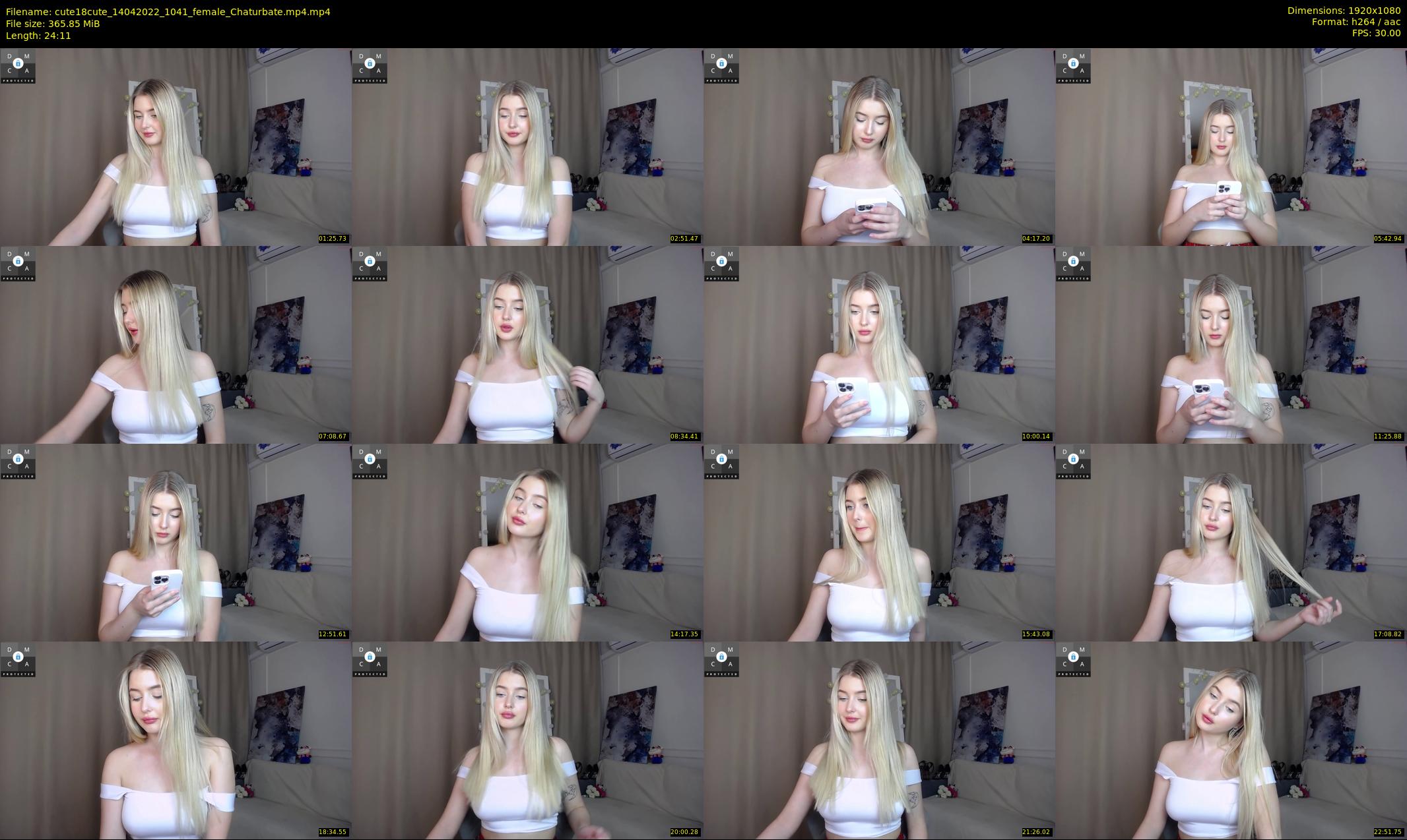 cute18cute — 25 minute Chaturbate female cam show recording, 1080p, Apr 14, 2022