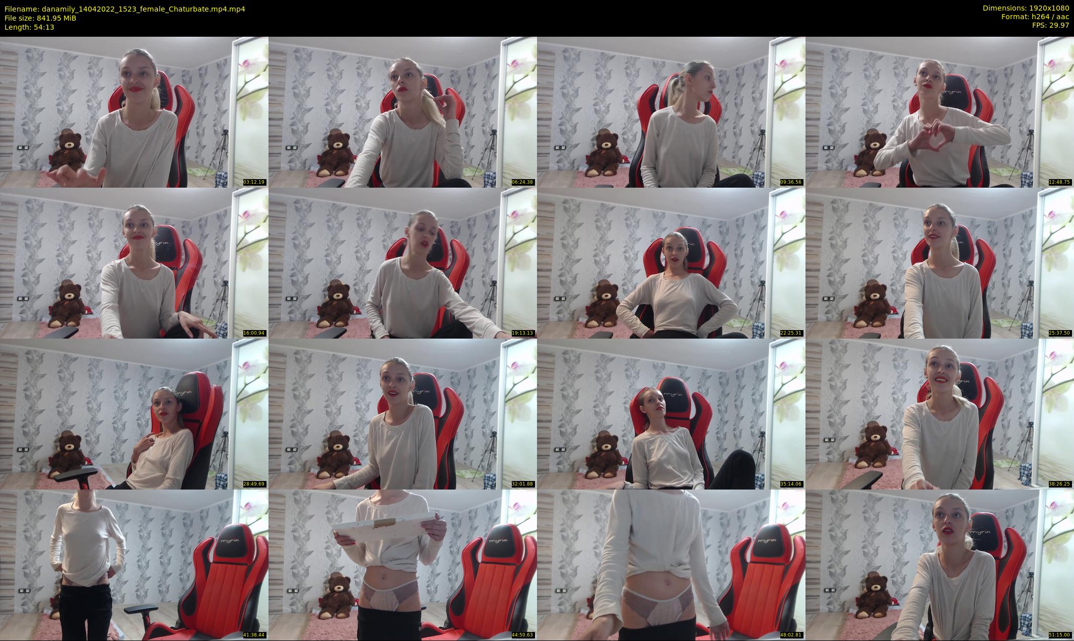 danamily — 55 minute Chaturbate female cam show recording, 1080p, Apr 14, 2022
