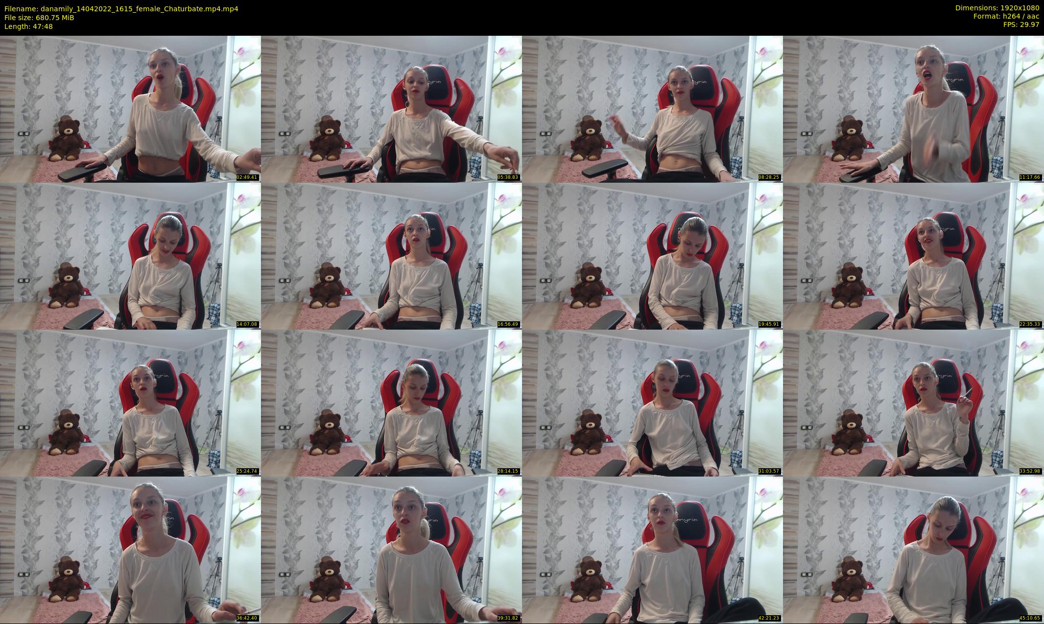 danamily — 48 minute Chaturbate female cam show recording, 1080p, Apr 14, 2022