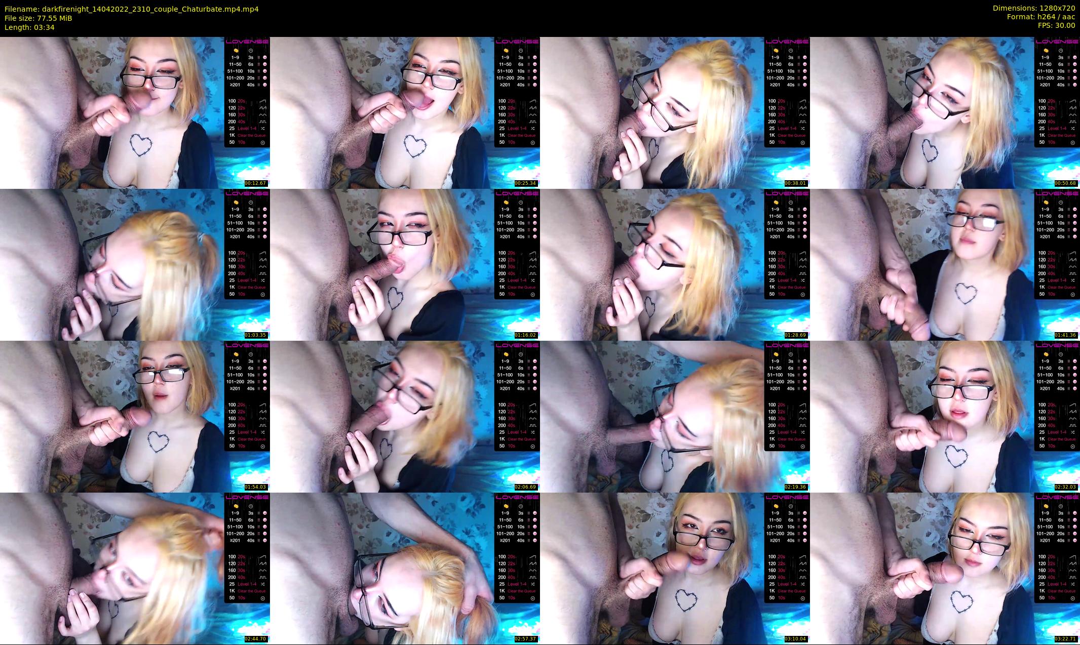 darkfirenight — 4 minute Chaturbate couple cam show recording, 720p, Apr 14, 2022