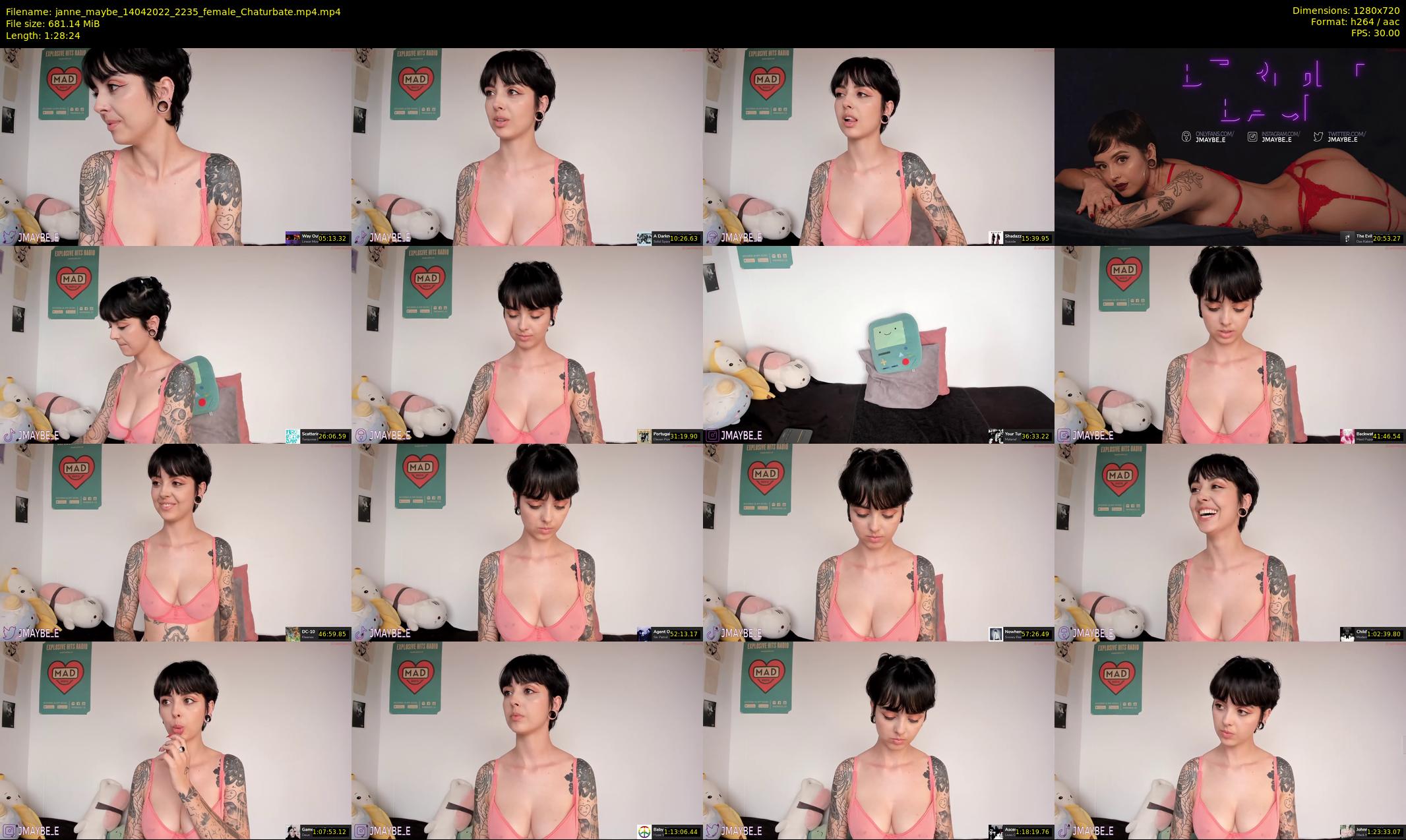janne_maybe — 89 minute Chaturbate female cam show recording, 720p, Apr 14, 2022
