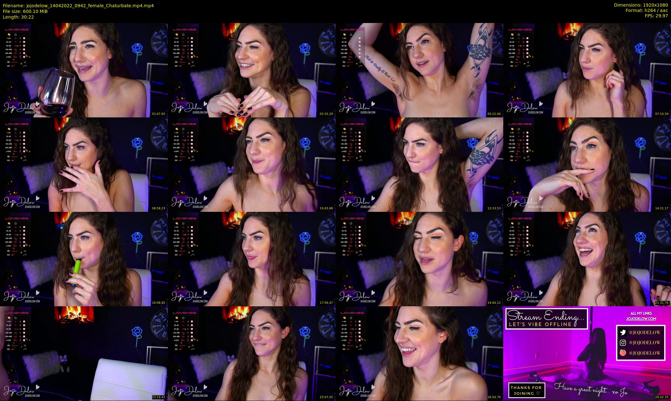 jojodelow — 31 minute Chaturbate female cam show recording, 1080p, Apr 14, 2022